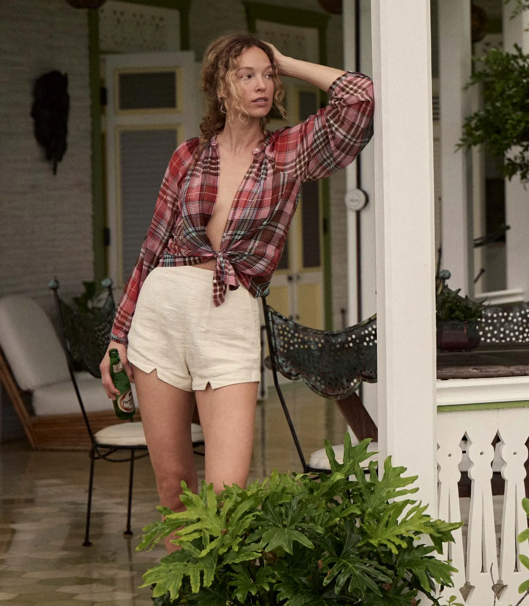 JANIS TOP -- FRANCINE PLAID sold by Doen product image thumbnail 2