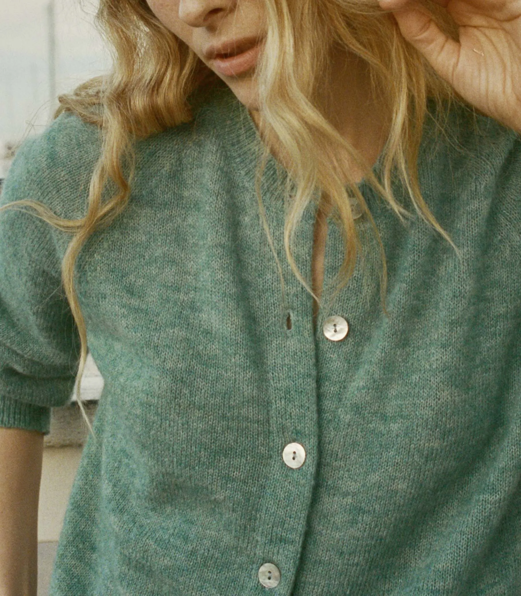 PETRA CARDIGAN -- BLEU MENTHE sold by Doen product image thumbnail 4