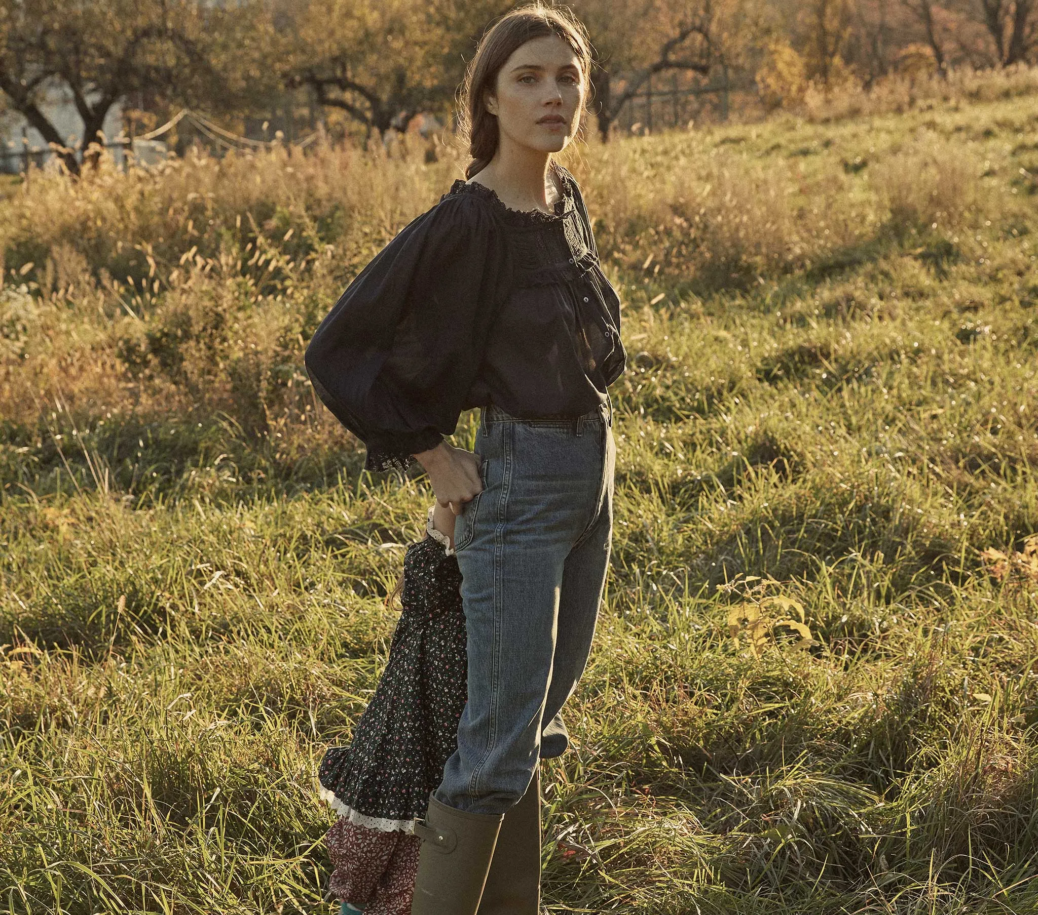 HMD -- CLAUDETTE TOP -- NAVY sold by Doen product image thumbnail 3