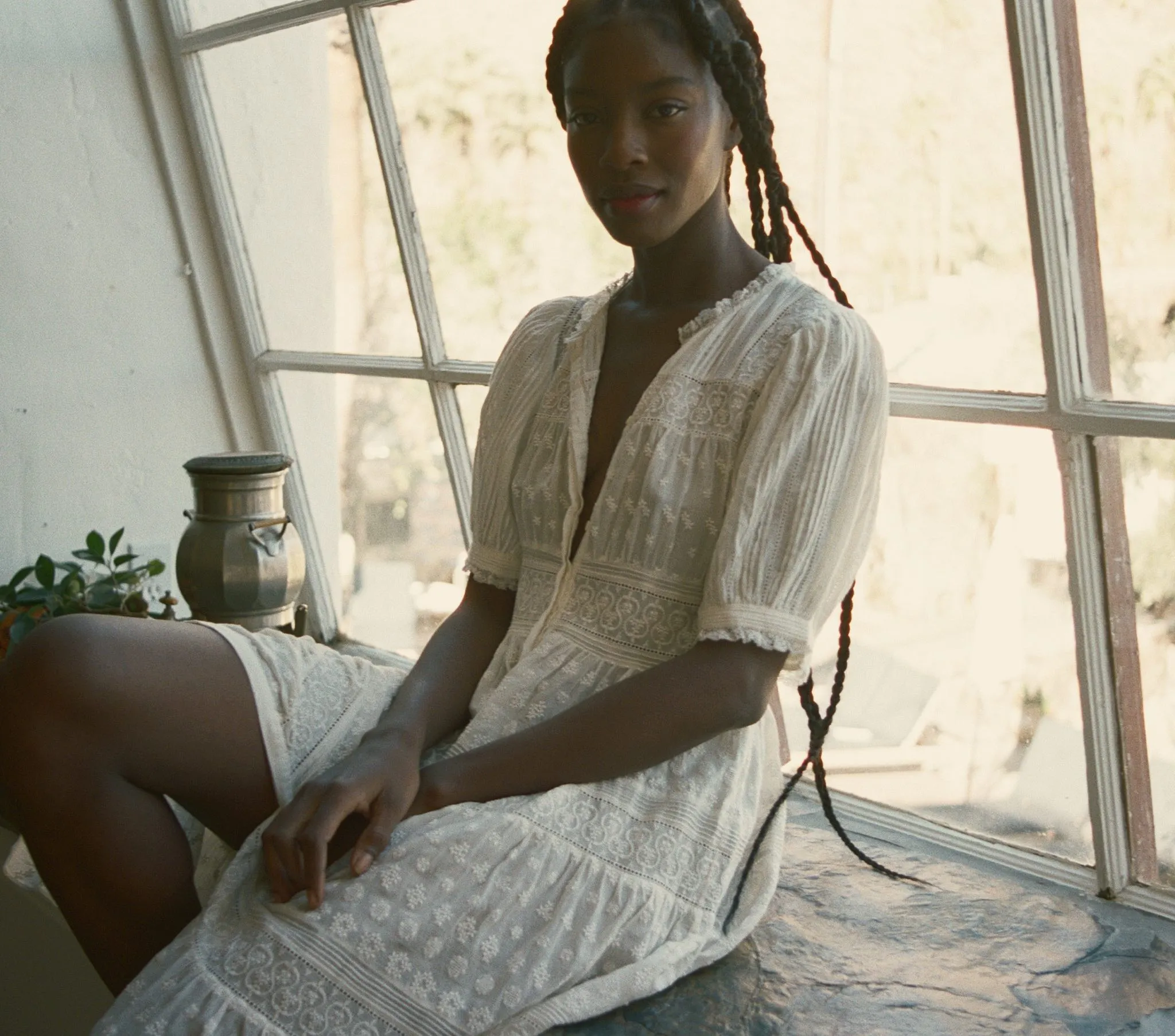 HMD -- ROLANDE DRESS -- SALT sold by Doen product image thumbnail 3