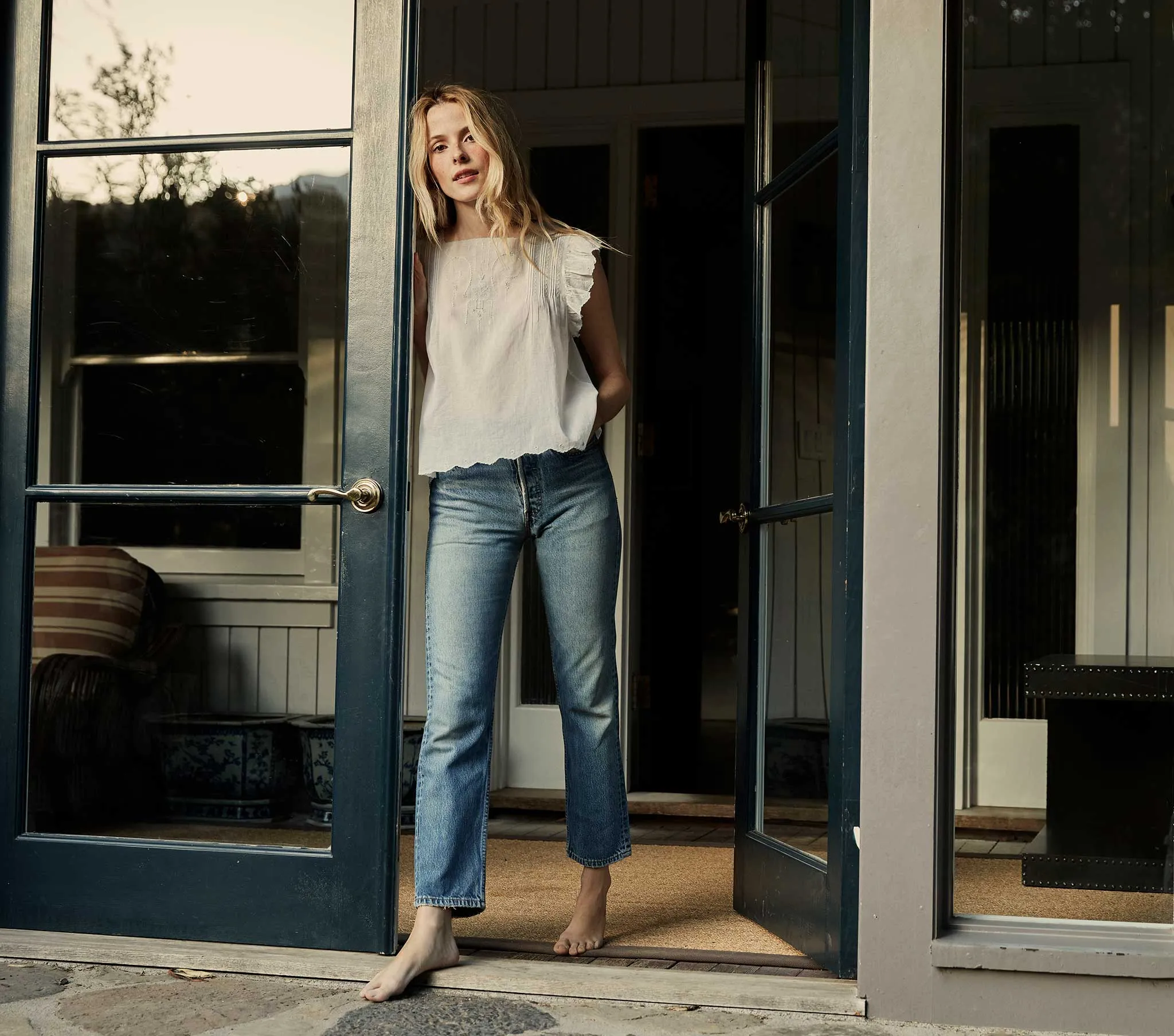 HMD -- AUDEN TOP -- SEA SALT sold by Doen product image thumbnail 2