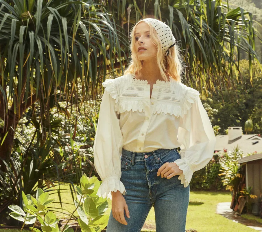 HMD -- CHAMBERY TOP -- POWDER sold by Doen