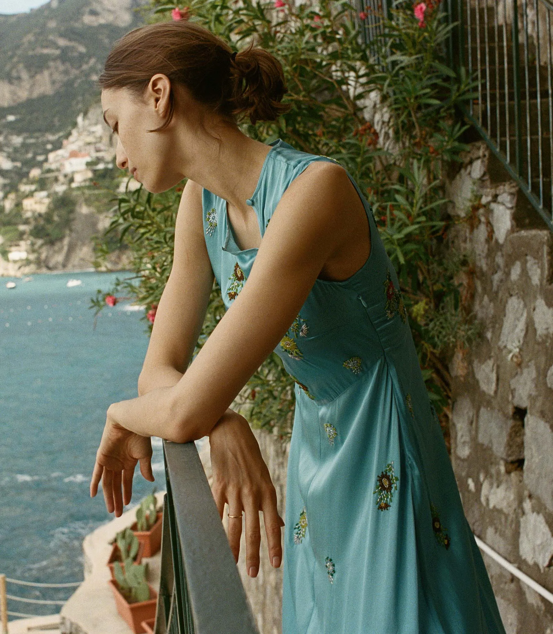 AMARI DRESS -- BLUE TOPAZ sold by Doen