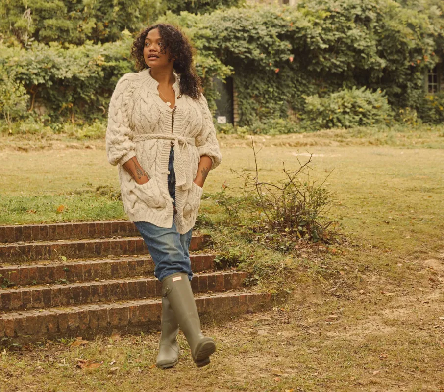 HMD -- BEECH CARDIGAN SWEATER -- CREAM sold by Doen