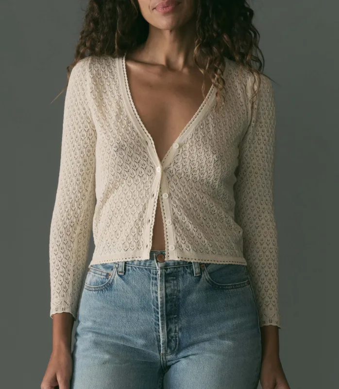 CHANDEL CARDIGAN -- IVORY sold by Doen