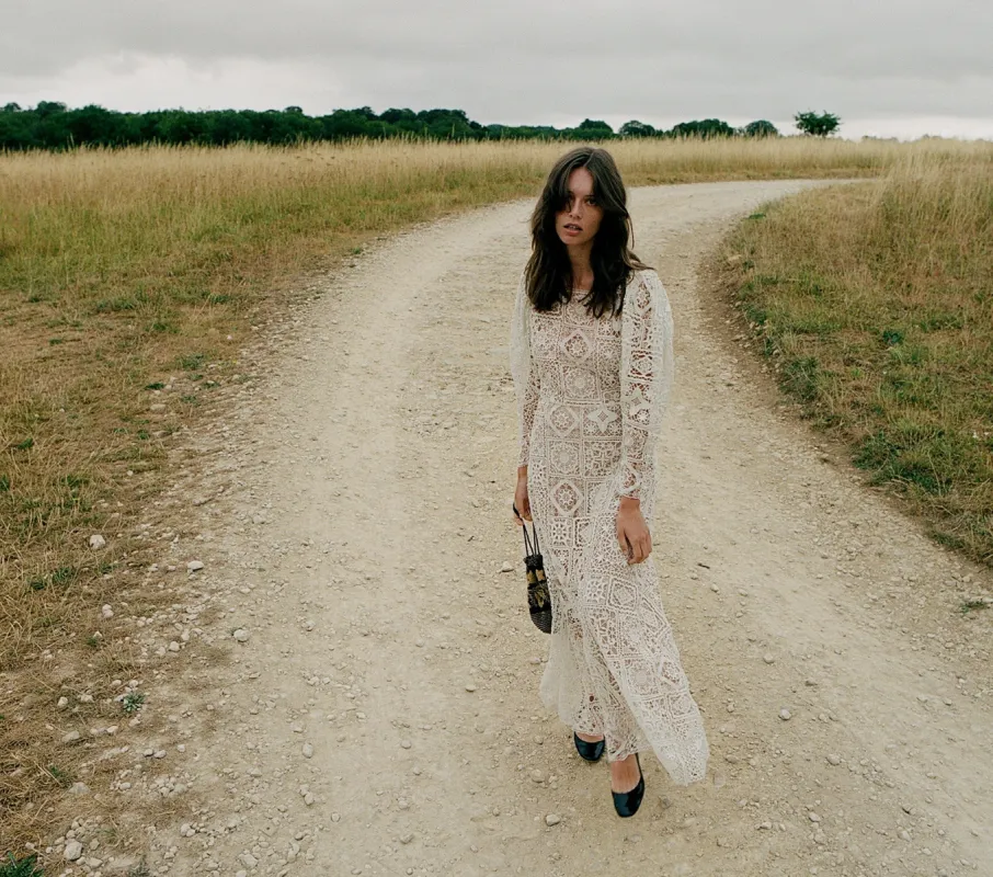 HMD -- FLORENCE DRESS -- SEA SALT sold by Doen