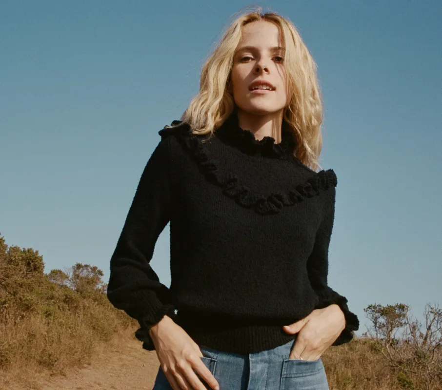 HMD -- JUDE SWEATER -- BLACK sold by Doen