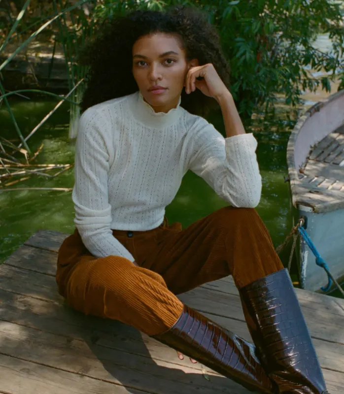 HMD -- RENITA SWEATER -- IVORY sold by Doen