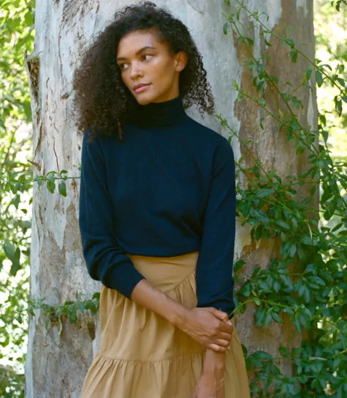 HMD -- ATTA TURTLENECK -- NAVY sold by Doen