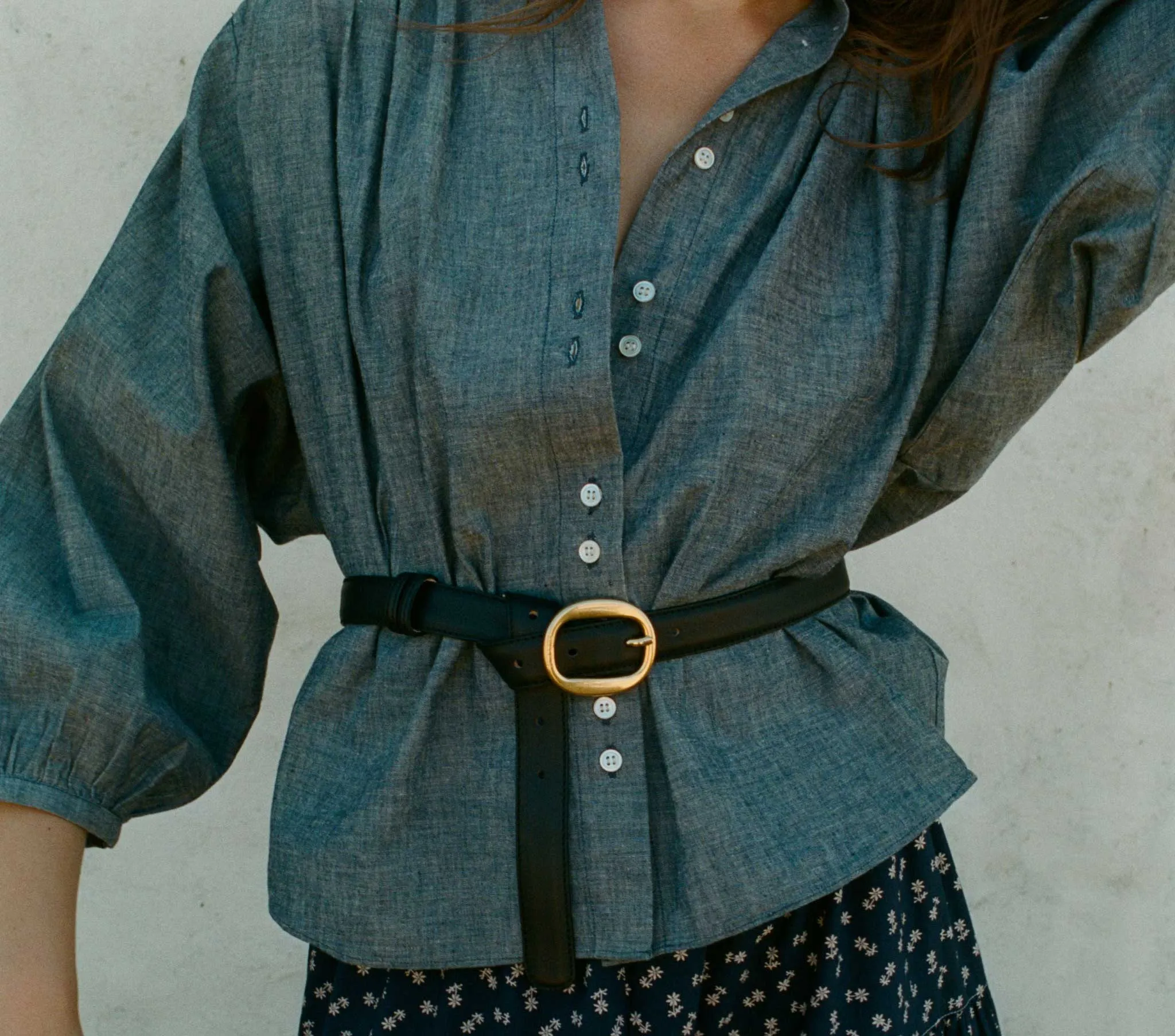 HMD -- OJAI TOP -- BLUE CHAMBRAY sold by Doen product image thumbnail 5