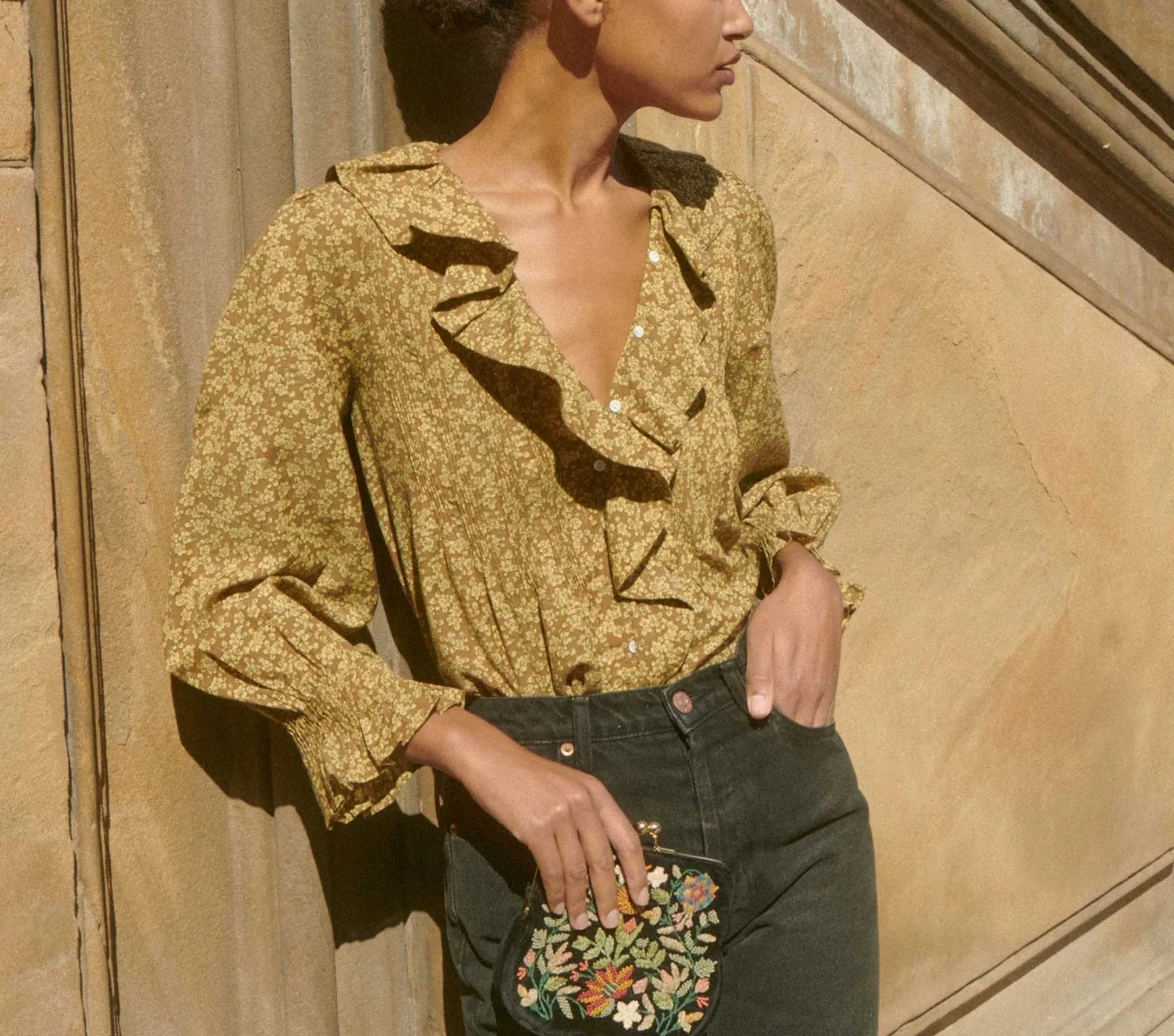 HMD -- HARDY TOP -- GOLD WINTER MEADOW sold by Doen