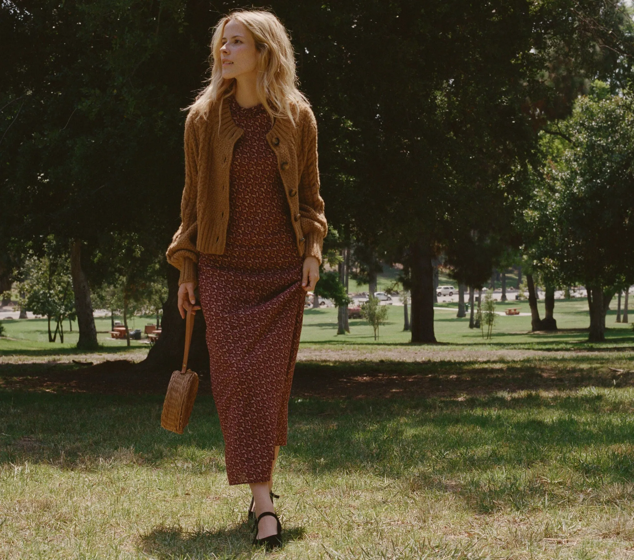 HMD -- DANDELION DRESS -- WINE WINTER DITSY sold by Doen product image thumbnail 4