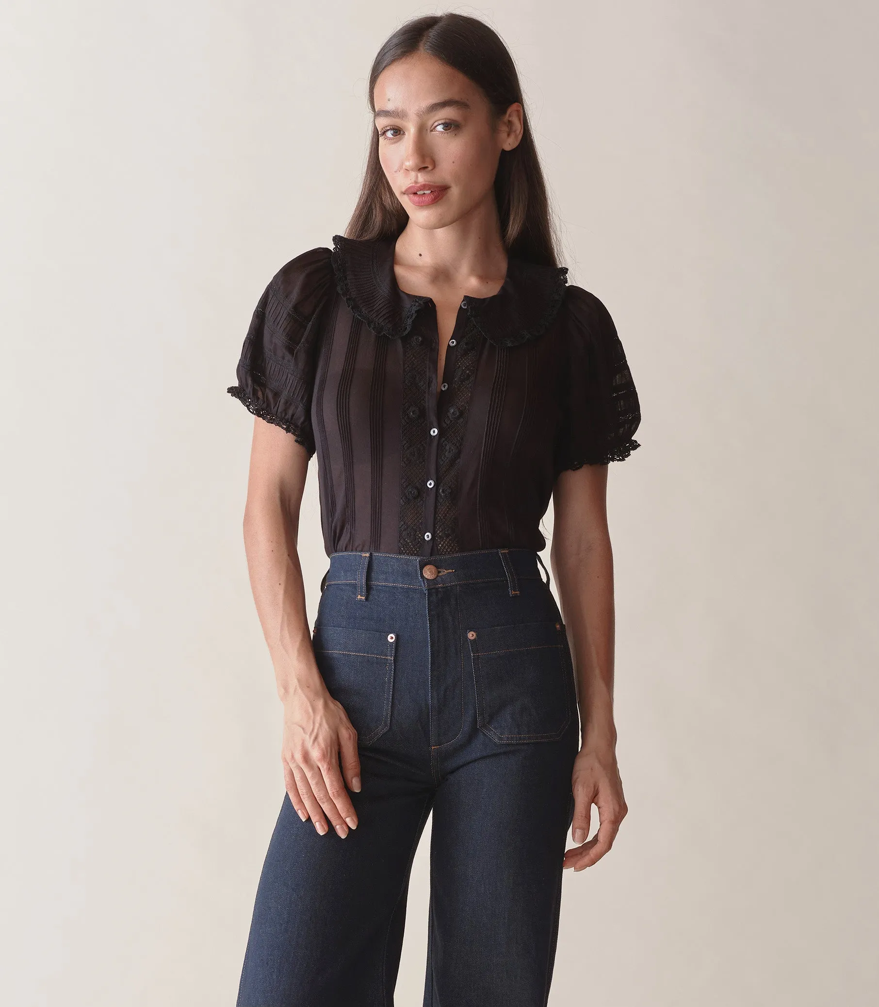 HMD -- BERNADINE TOP -- BLACK sold by Doen product image thumbnail 2