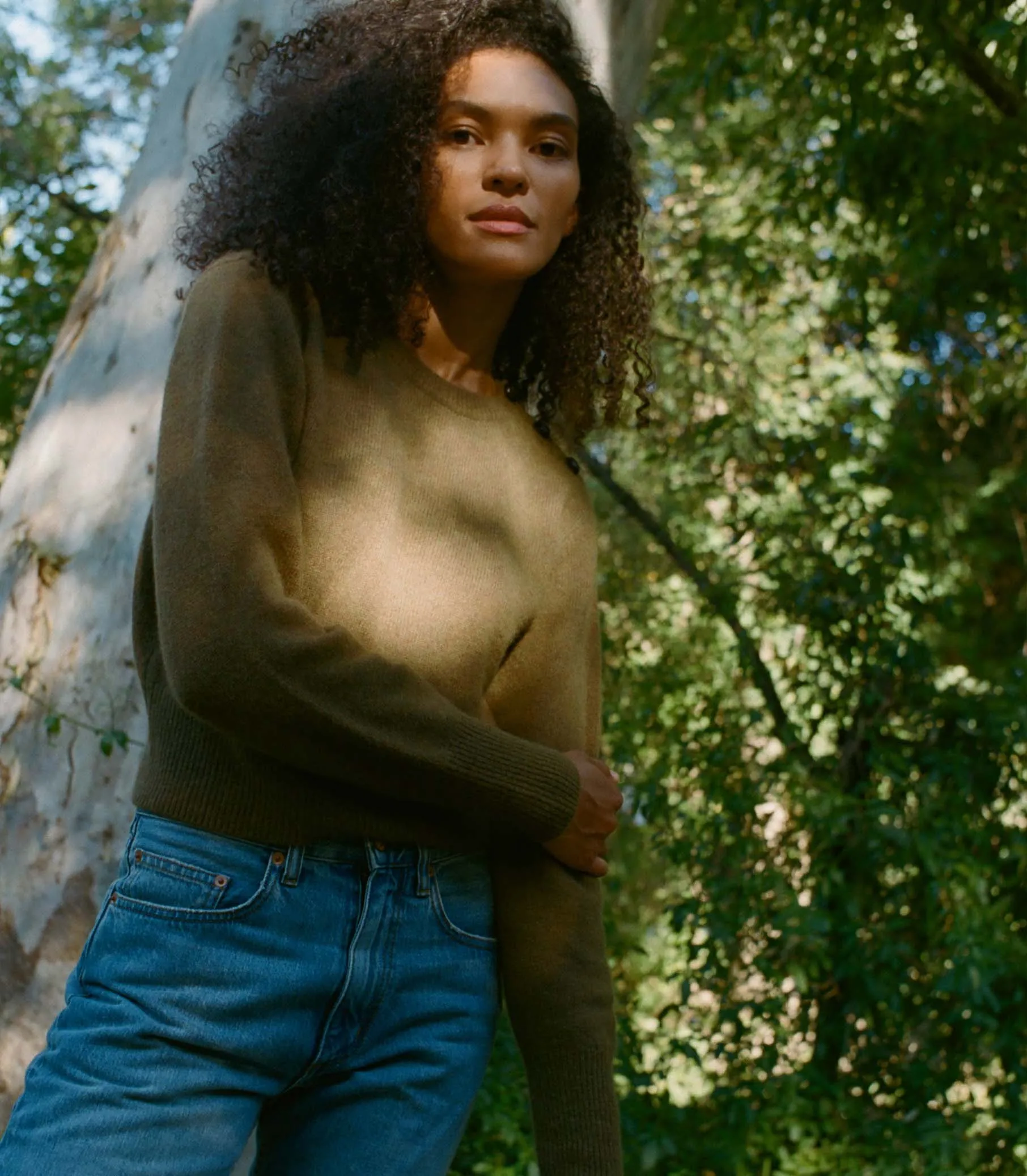 HMD -- EMMALYN SWEATER -- FOREST MOSS sold by Doen product image thumbnail 3