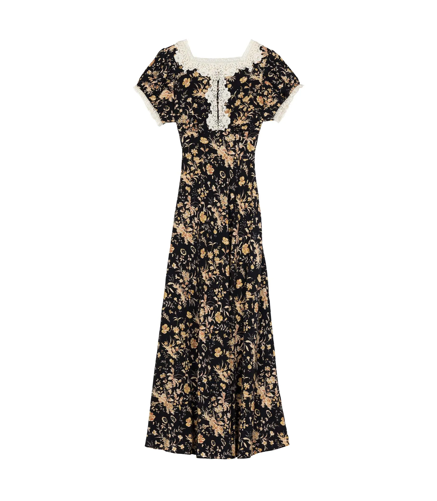 HMD -- EMELINE DRESS -- NAVY OAK BLUFFS FLORAL sold by Doen product image thumbnail 4