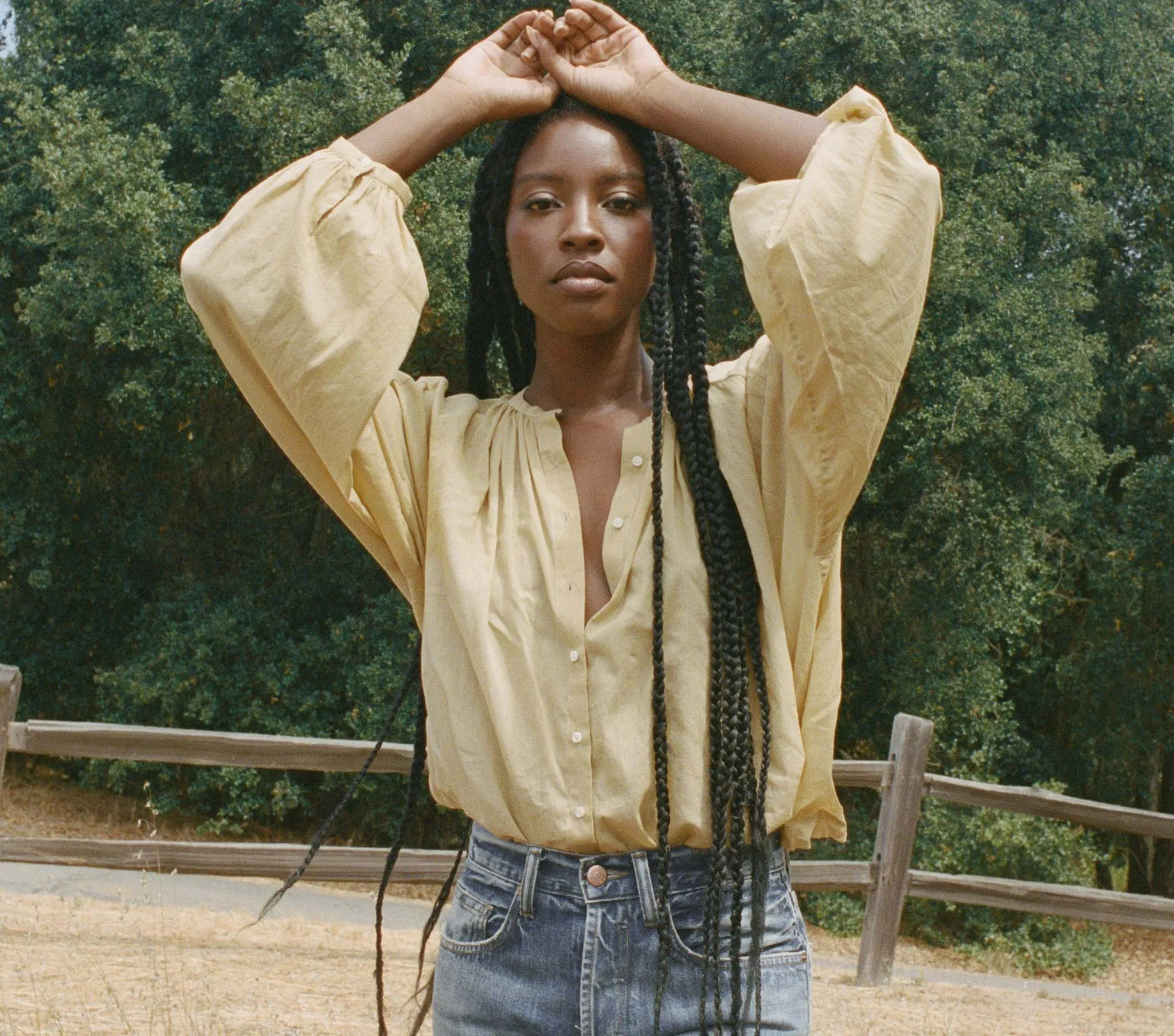 HMD -- THE JANE BLOUSE -- PALOMINO sold by Doen product image thumbnail 4