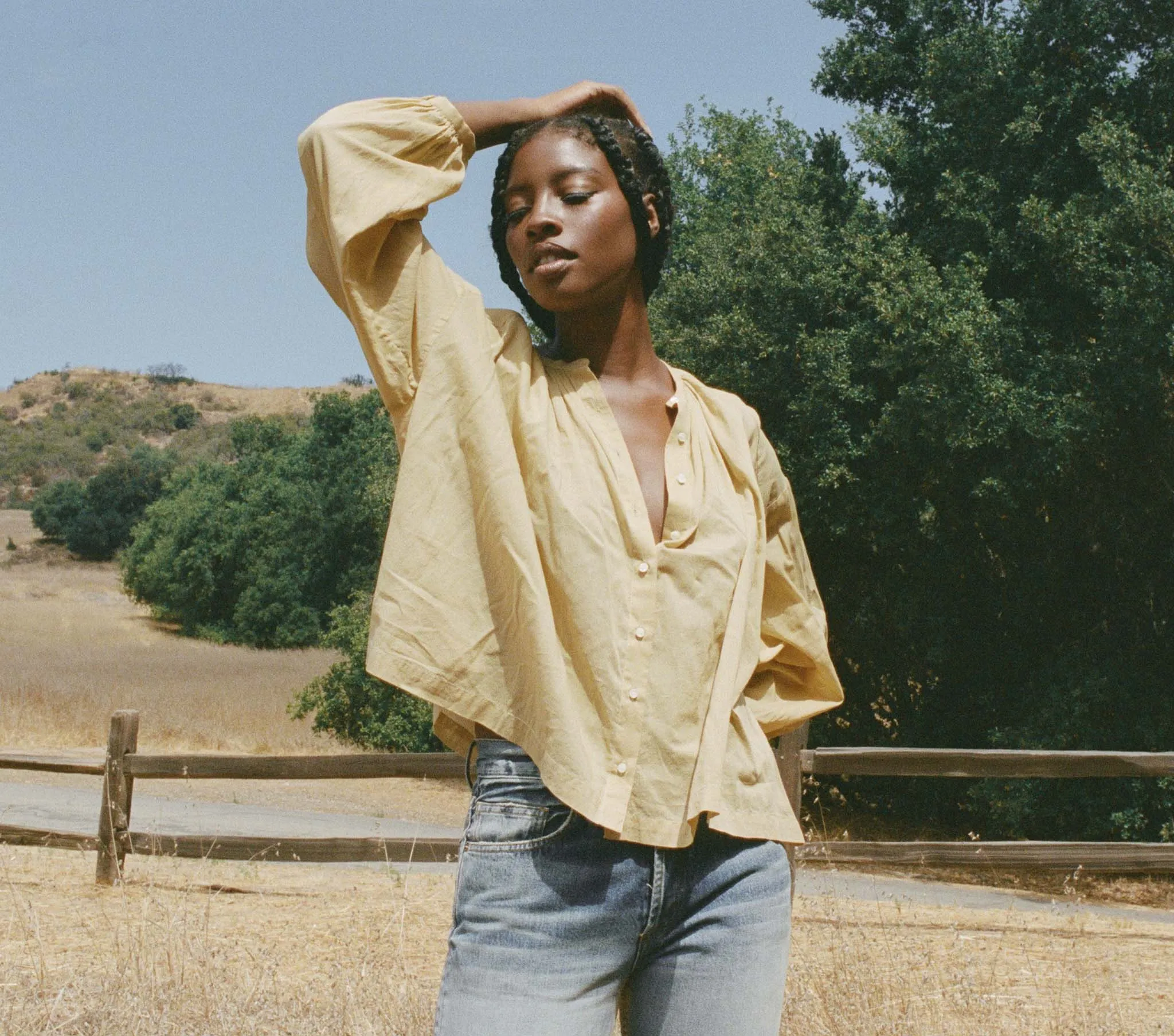 HMD -- THE JANE BLOUSE -- PALOMINO sold by Doen product image thumbnail 2