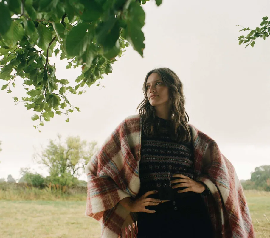 HMD -- EMBER WRAP -- GREENWICH PLAID made by Doen