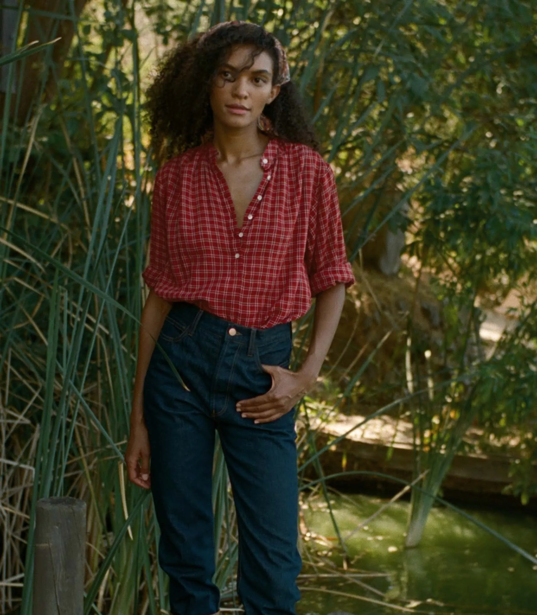 HMD -- HOLDE TOP -- ROUGE COTTAGE PLAID sold by Doen product image thumbnail 2