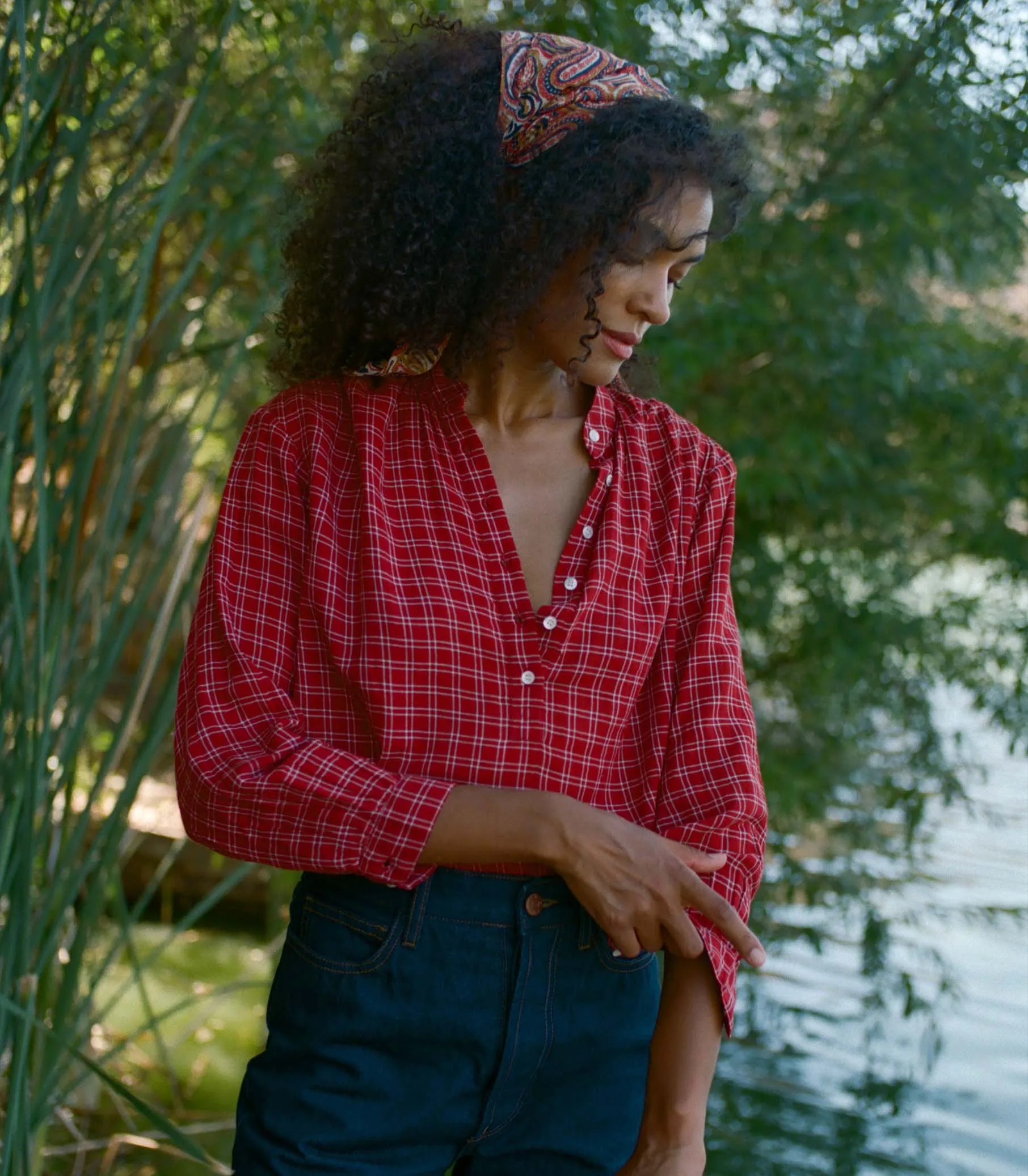 HMD -- HOLDE TOP -- ROUGE COTTAGE PLAID sold by Doen product image thumbnail 3