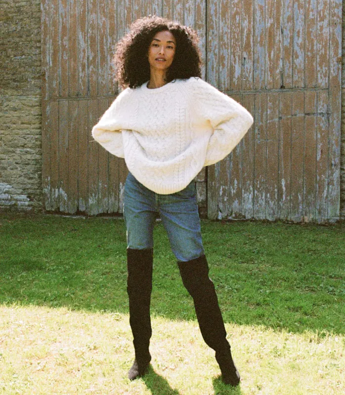 CAMBRIA BOOT -- BLACK SUEDE sold by Doen