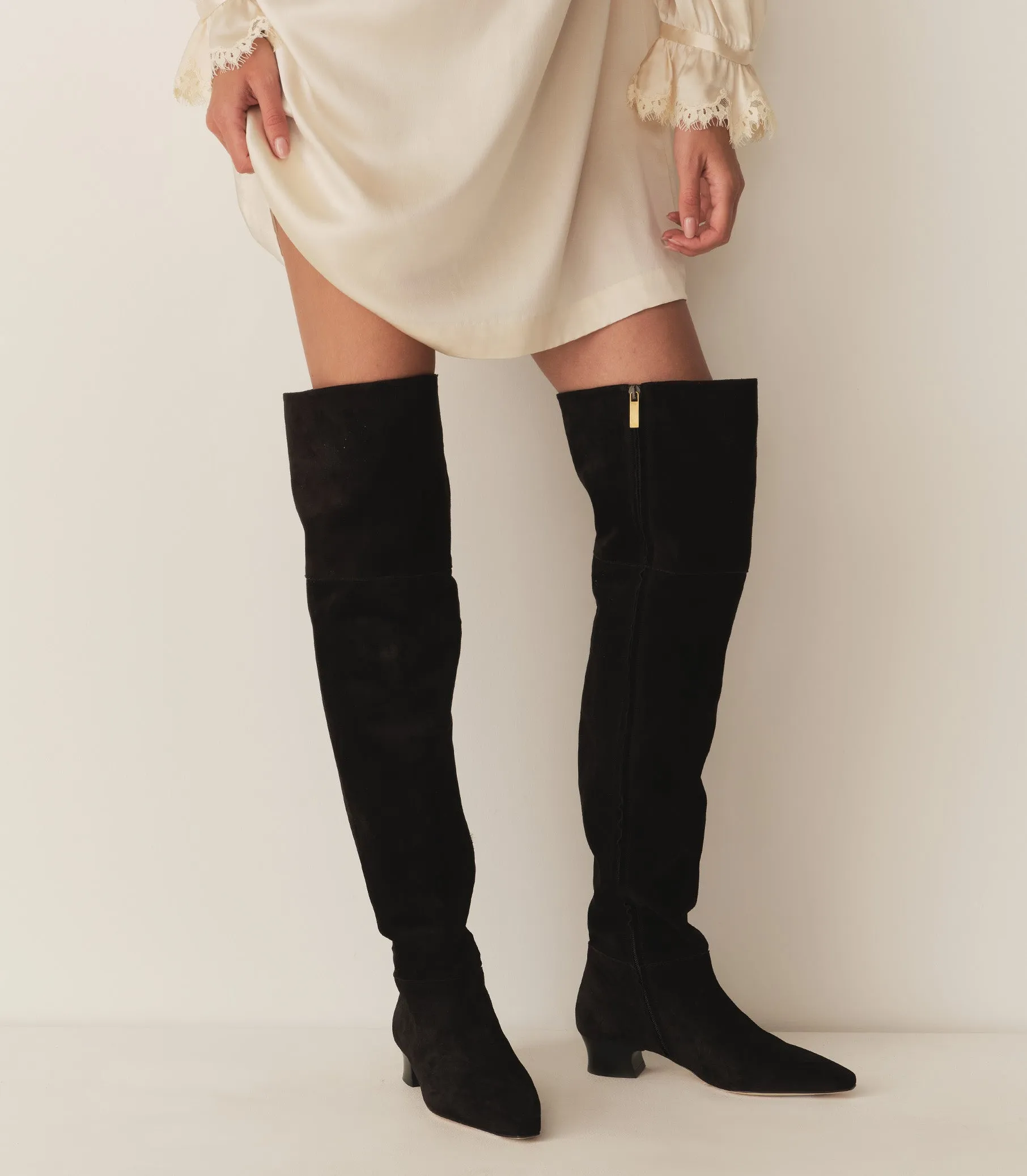 CAMBRIA BOOT -- BLACK SUEDE sold by Doen product image thumbnail 3