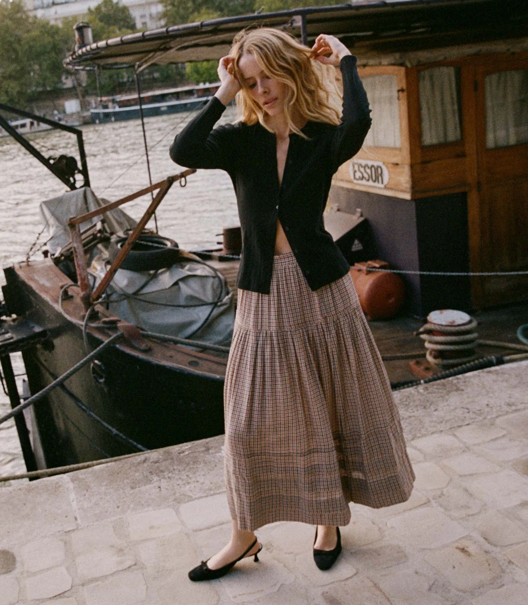 SEBASTIANE SKIRT -- BRIDGET CHECK sold by Doen
