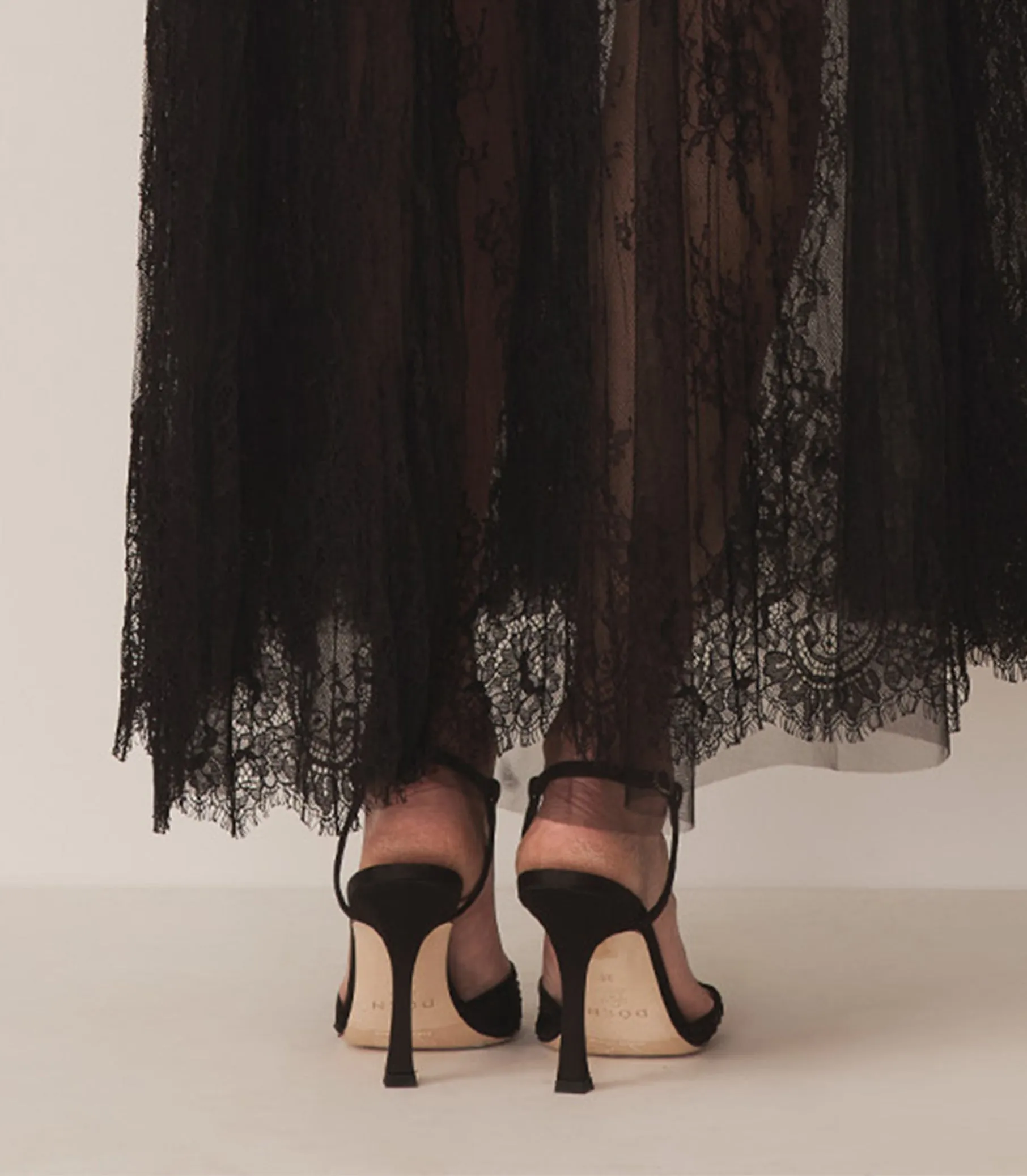 ARIANNA HIGH HEEL -- BLACK MESH DOT sold by Doen product image thumbnail 4