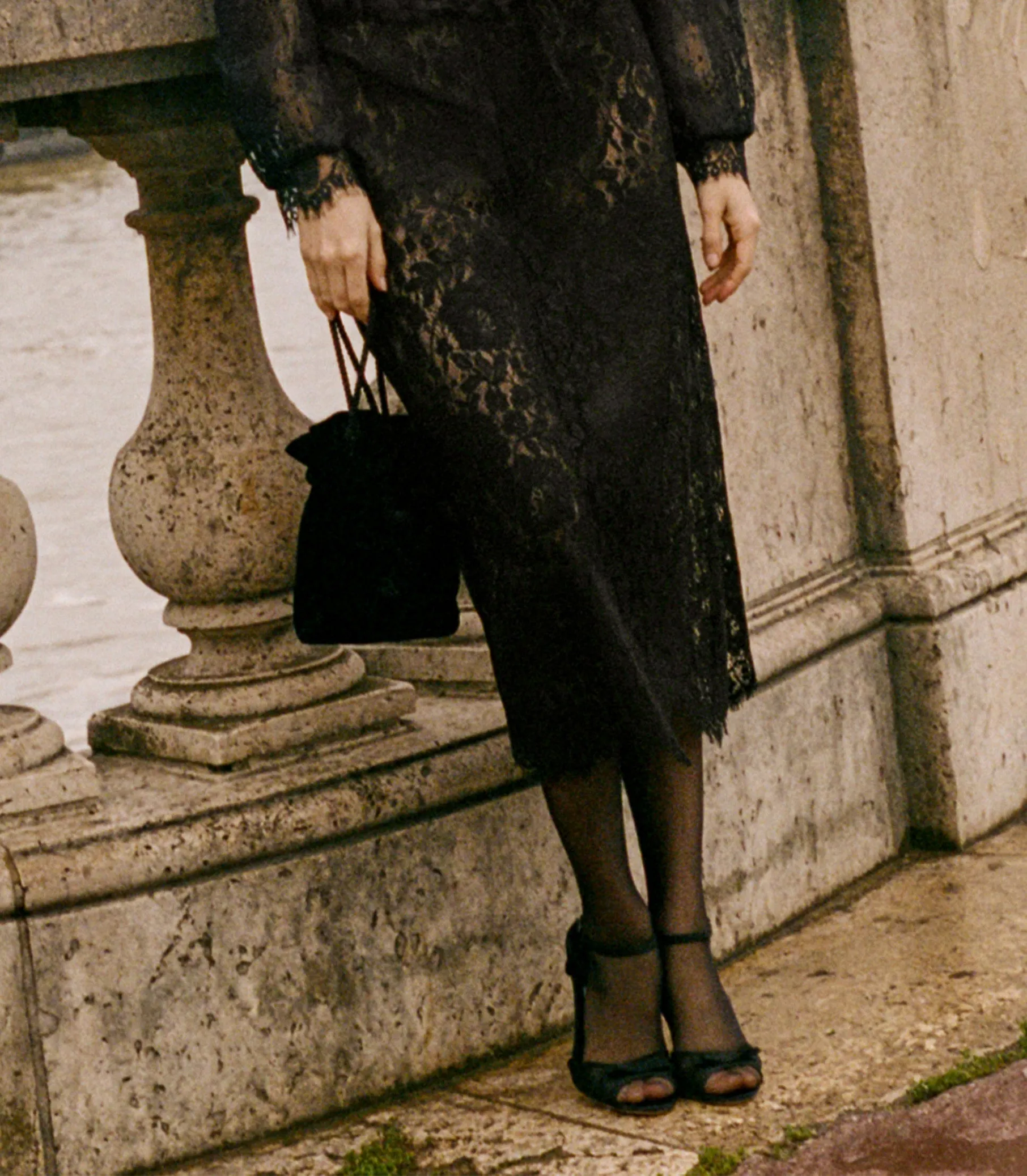 ARIANNA HIGH HEEL -- BLACK MESH DOT sold by Doen product image thumbnail 2