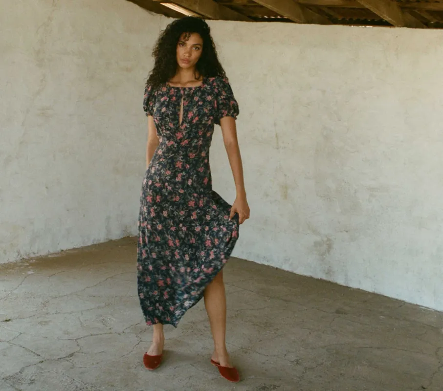 HMD -- GISELLE DRESS -- AEGEAN WINDING VINE FLORAL sold by Doen