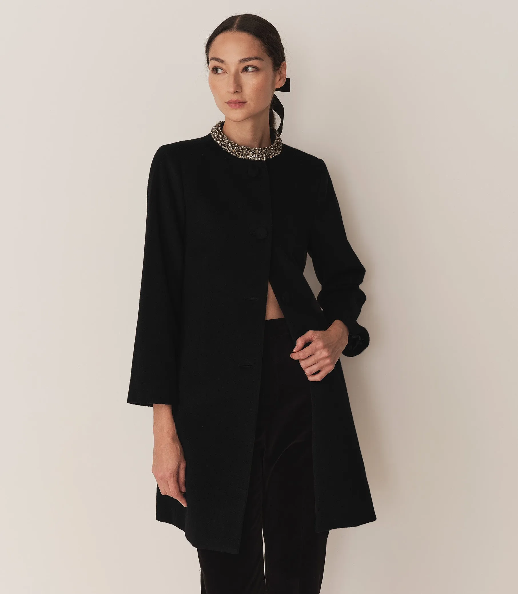 ANNEMARIE CASHMERE BLEND COAT -- BLACK sold by Doen product image thumbnail 2