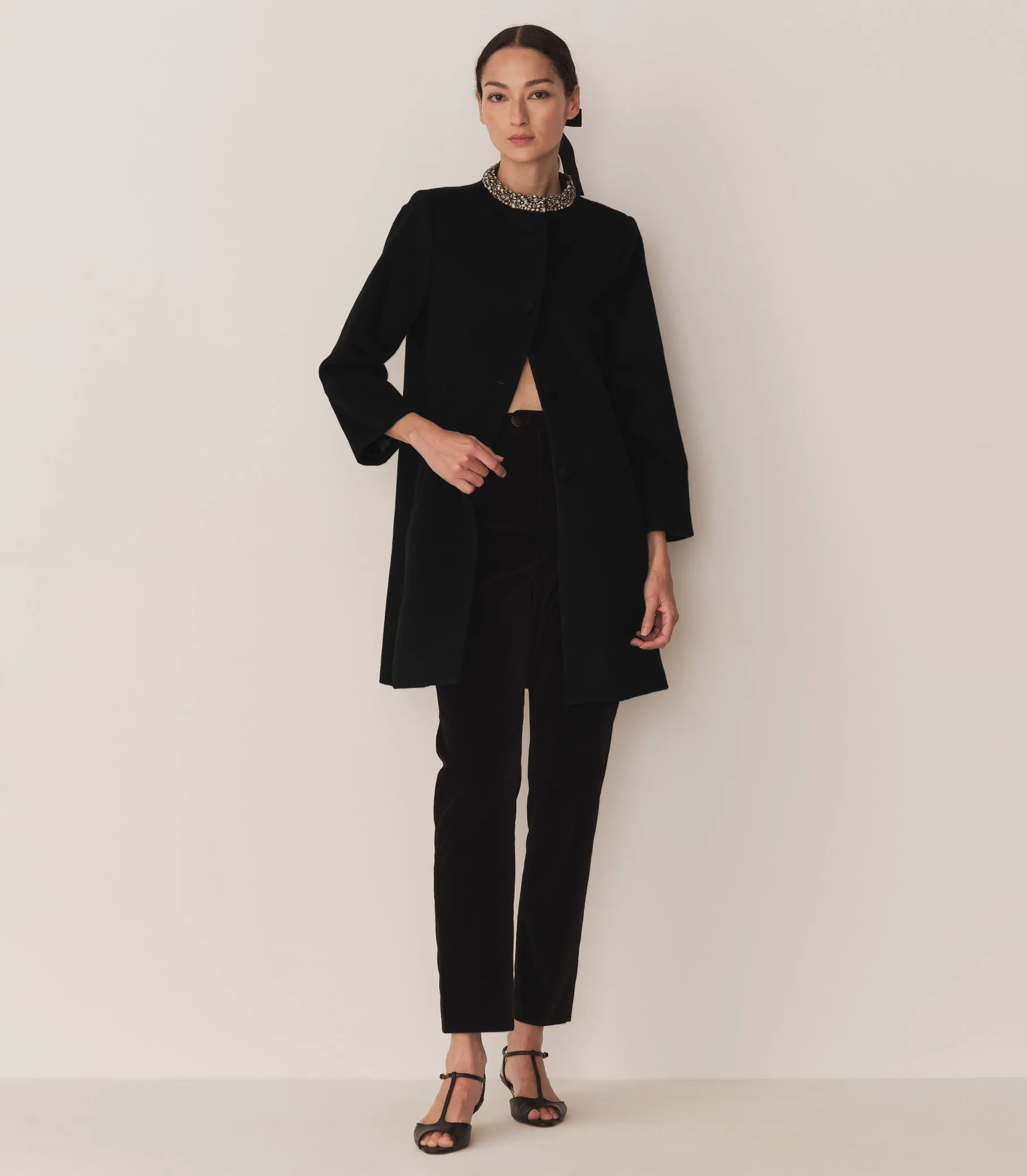 ANNEMARIE CASHMERE BLEND COAT -- BLACK sold by Doen