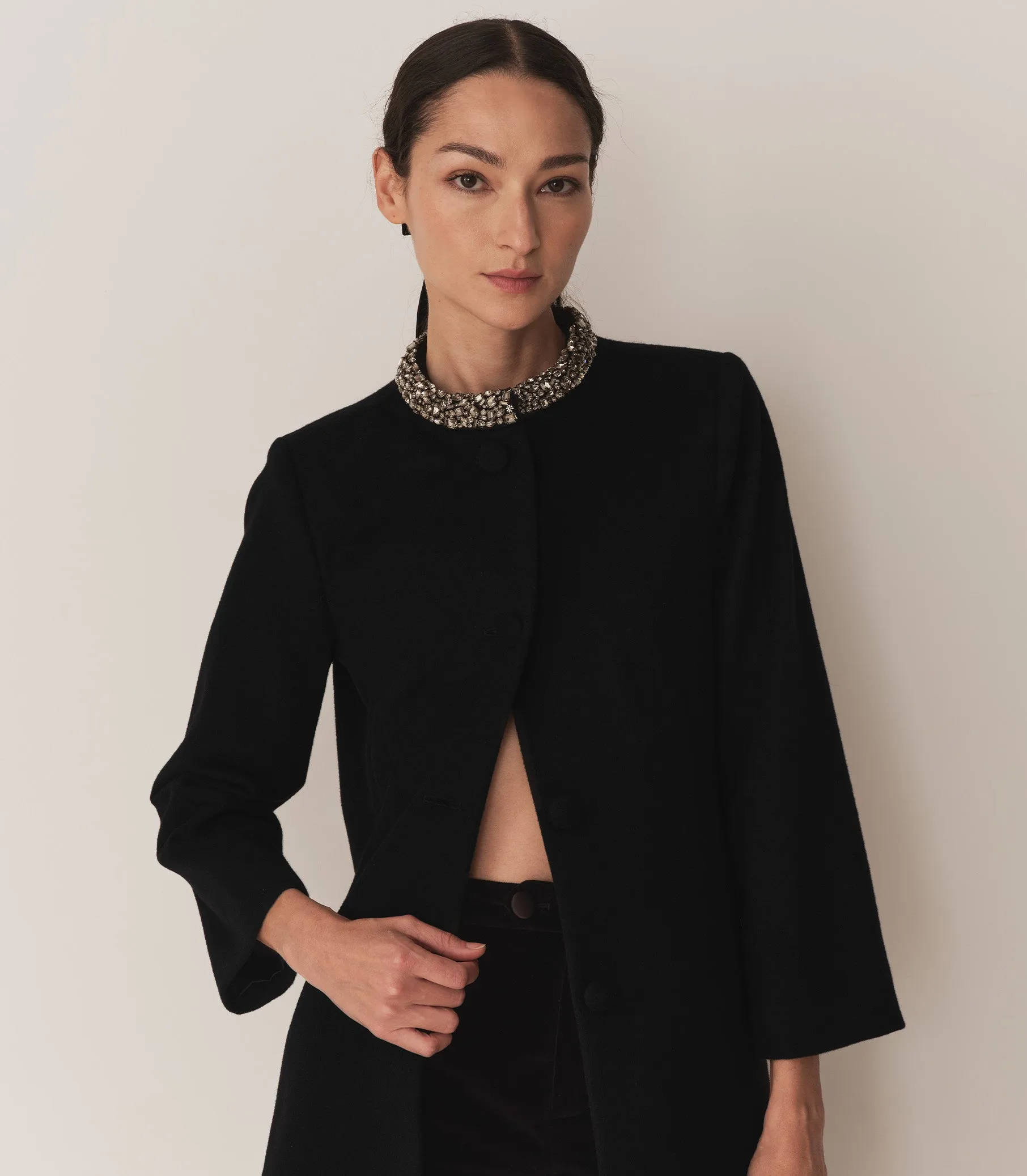 ANNEMARIE CASHMERE BLEND COAT -- BLACK sold by Doen product image thumbnail 3