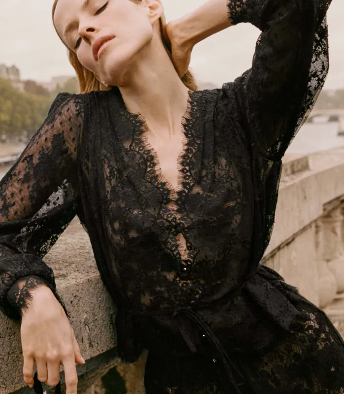 AMALINE TOP -- BLACK sold by Doen