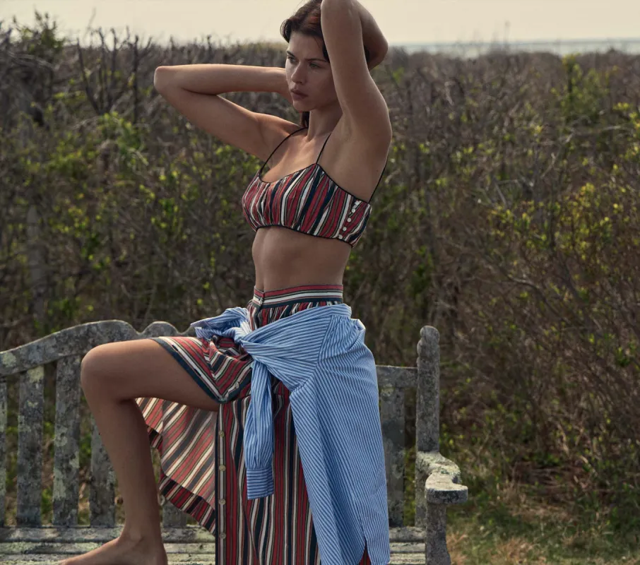 AMARIS SKIRT -- MONTECITO STRIPE sold by Doen