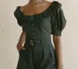 HMD -- WILMA TOP -- BLACK sold by Doen