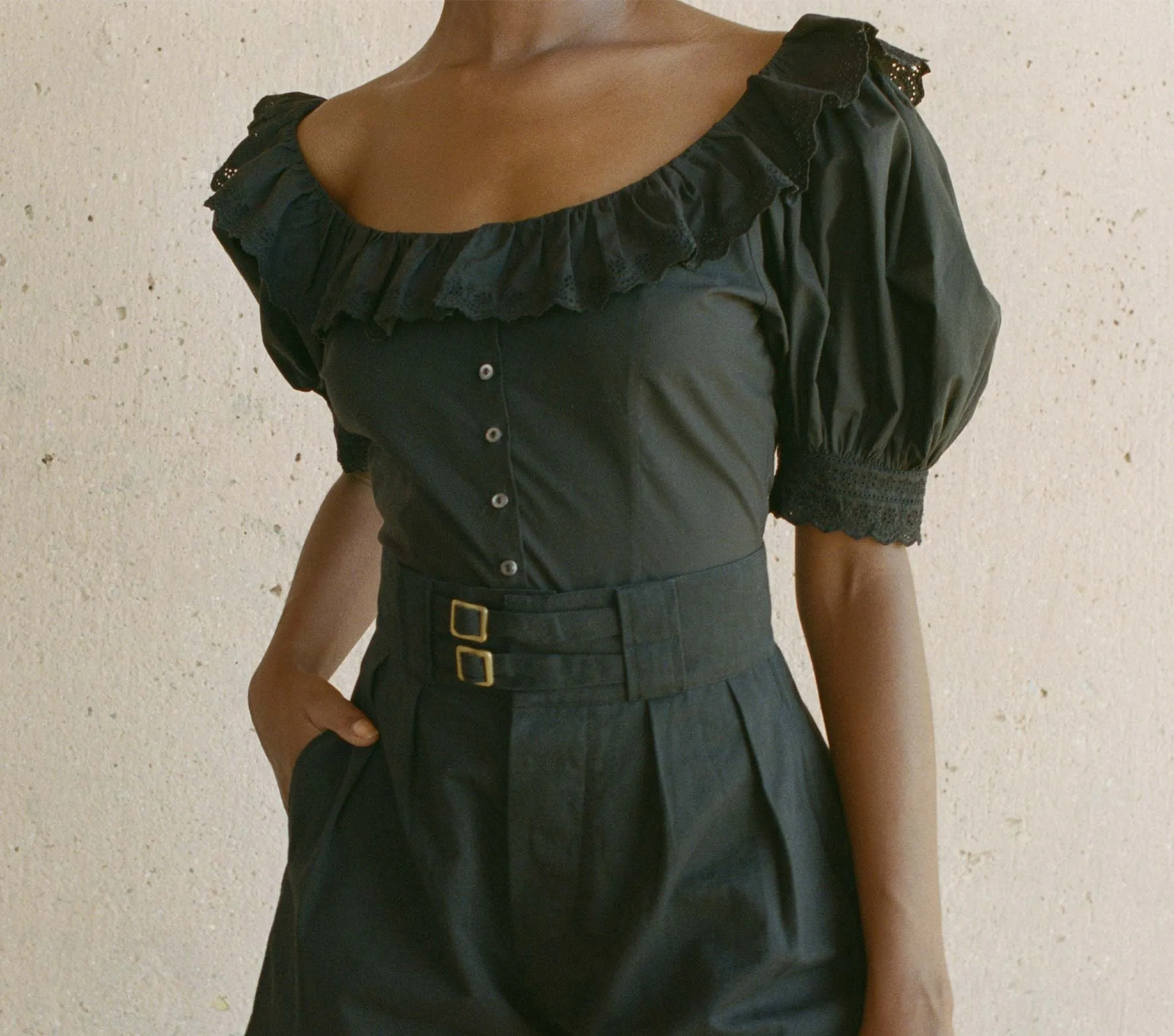 HMD -- WILMA TOP -- BLACK sold by Doen product image thumbnail 4