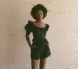 HMD -- WILMA TOP -- BLACK sold by Doen