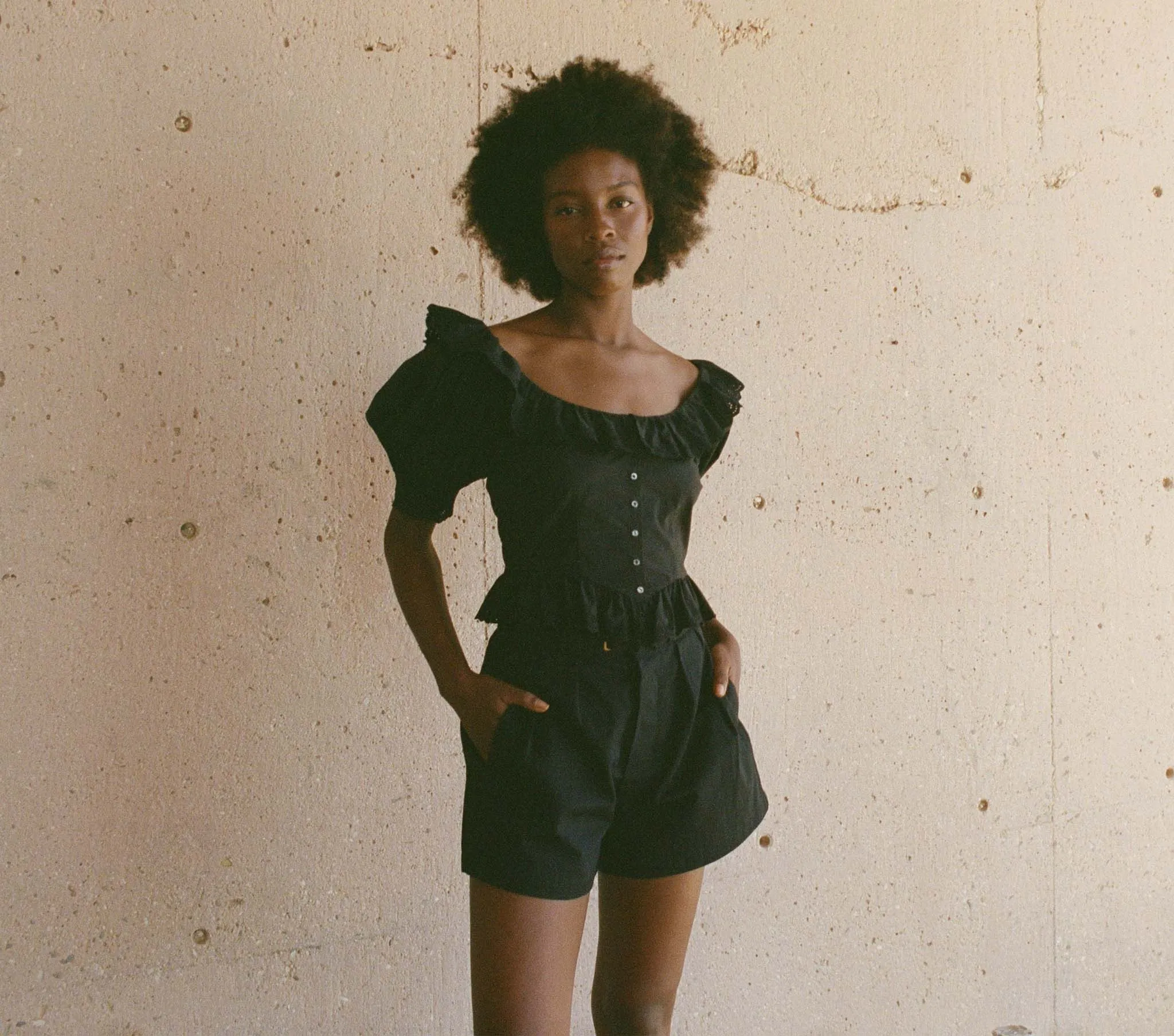 HMD -- WILMA TOP -- BLACK sold by Doen product image thumbnail 2