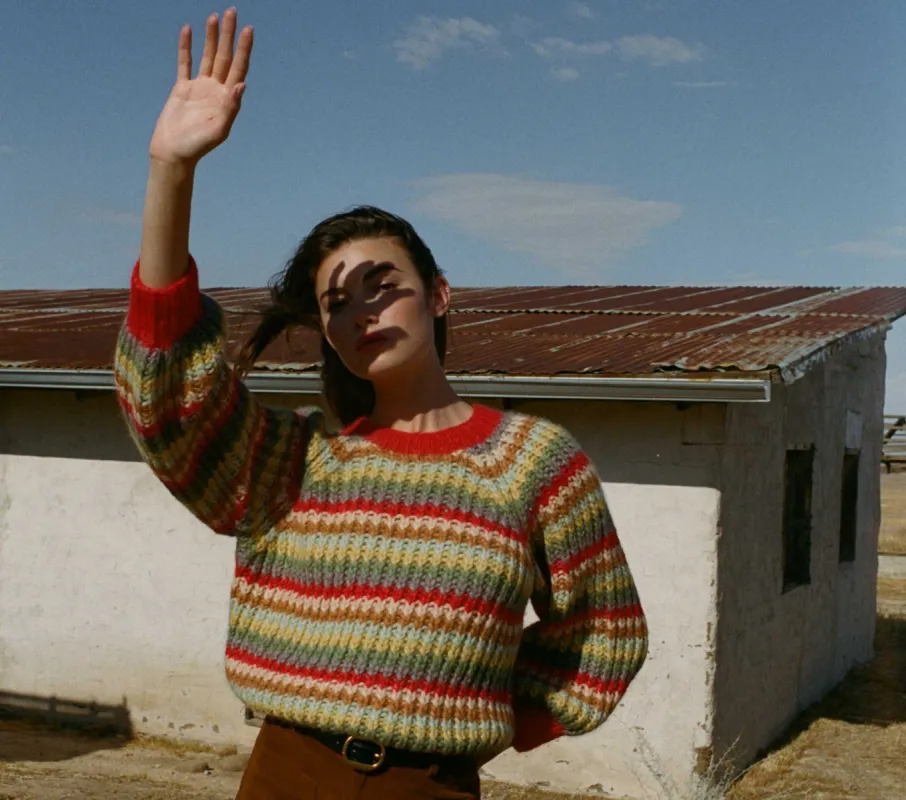 HMD -- FIELD SWEATER -- RAINBOW KNIT sold by Doen