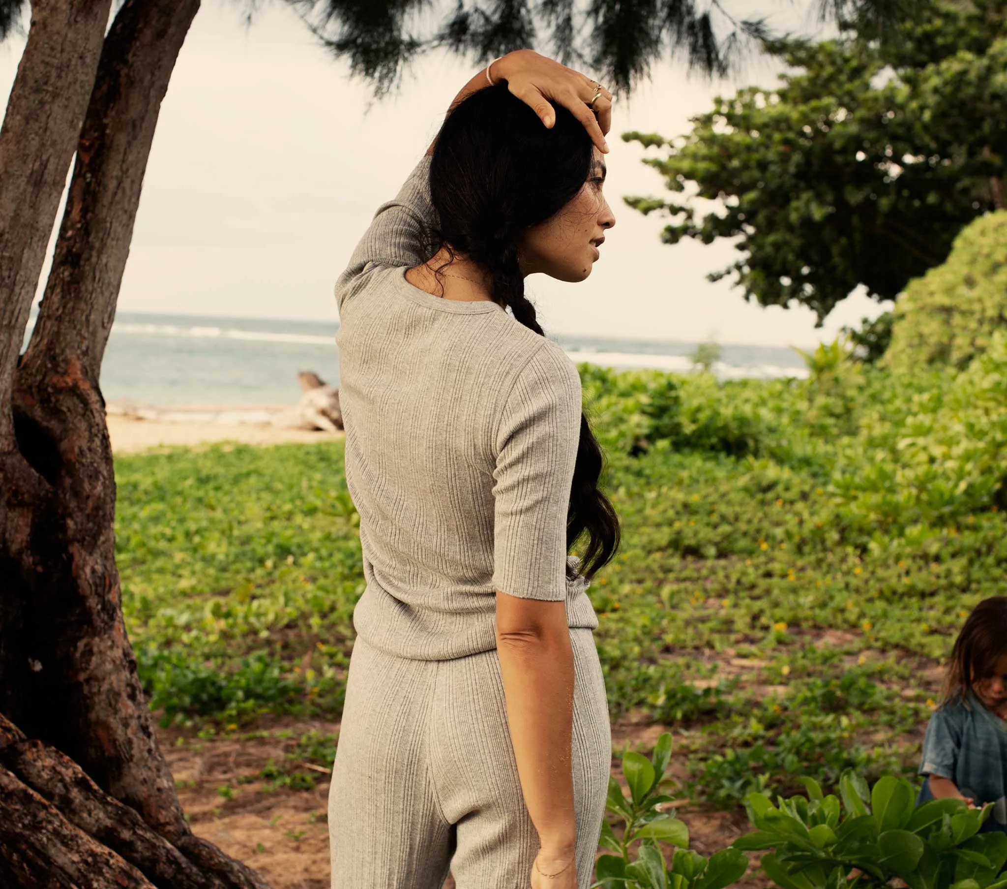 HMD -- ADA TEE -- HEATHER GREY sold by Doen product image thumbnail 3