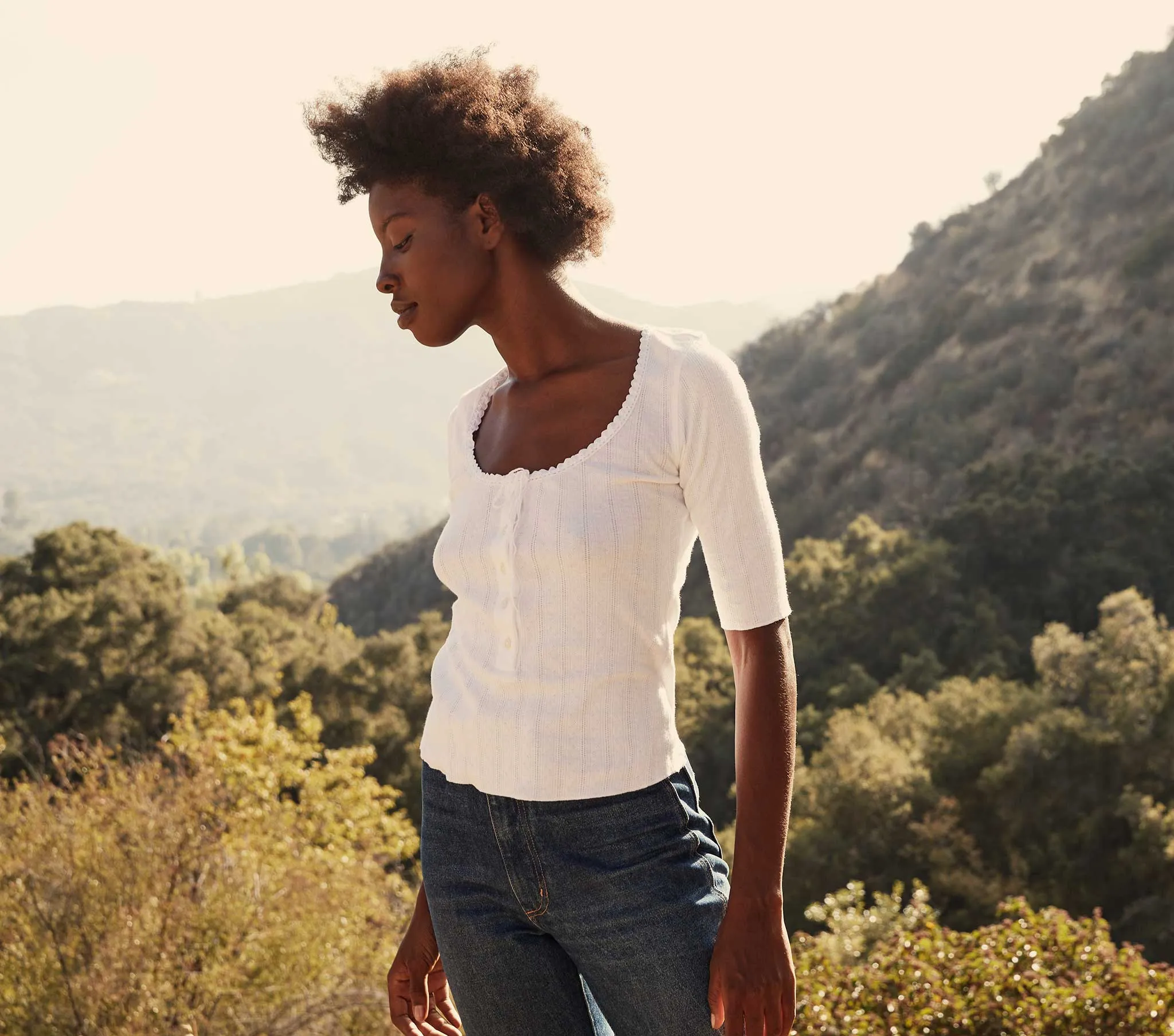 HMD -- BEA TEE -- SALT sold by Doen product image thumbnail 5