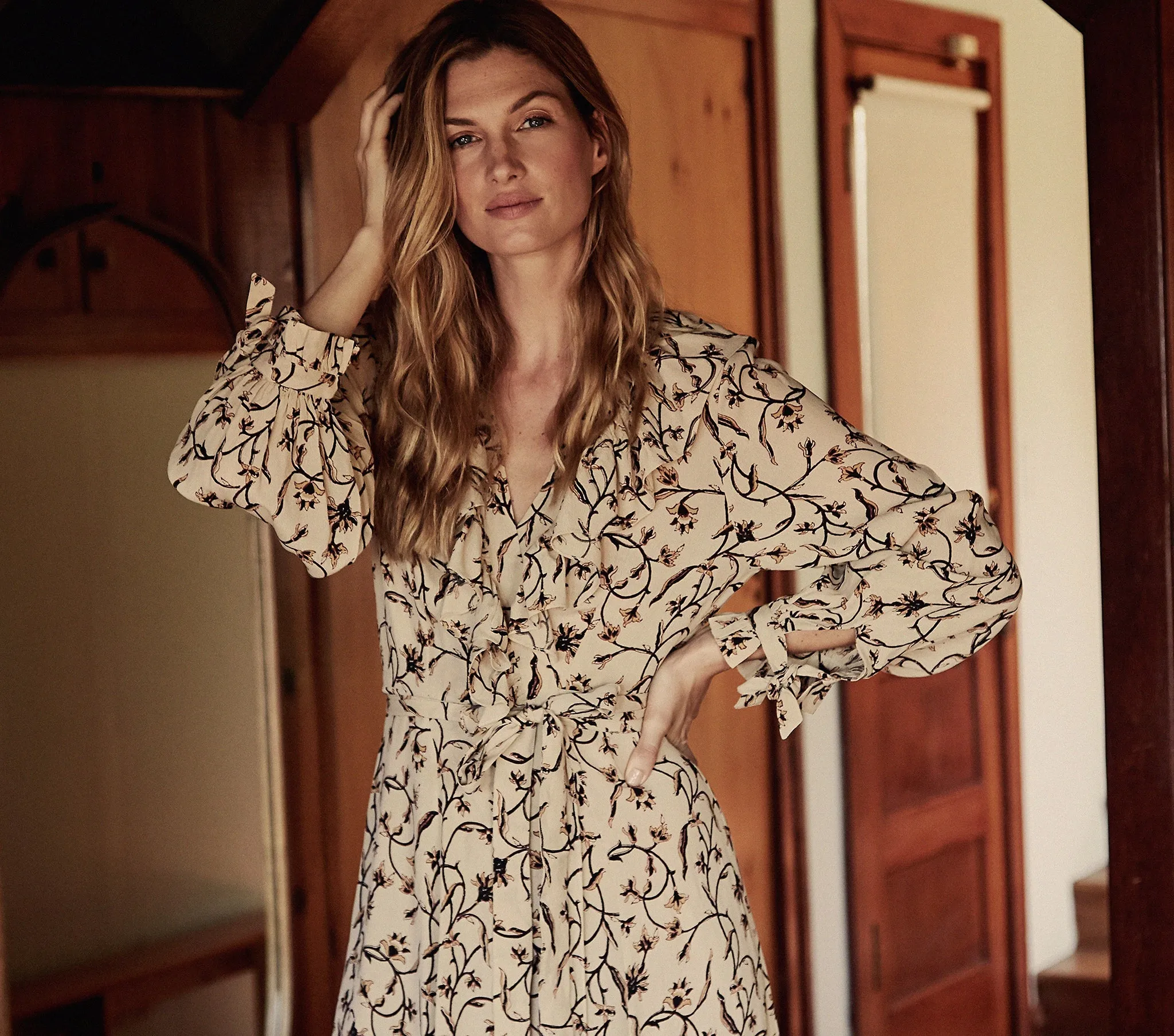 HMD -- BONNIE DRESS -- CREAM SCROLL PRINT sold by Doen product image thumbnail 2