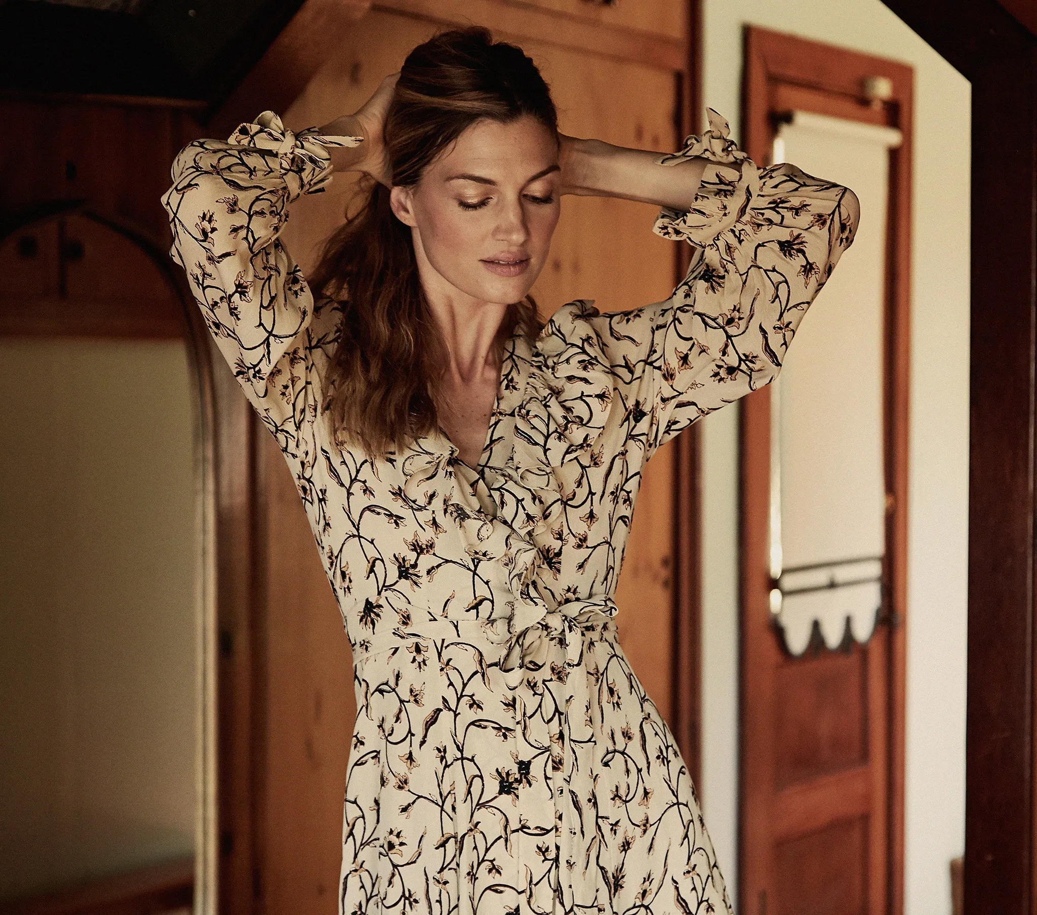 HMD -- BONNIE DRESS -- CREAM SCROLL PRINT sold by Doen product image thumbnail 4