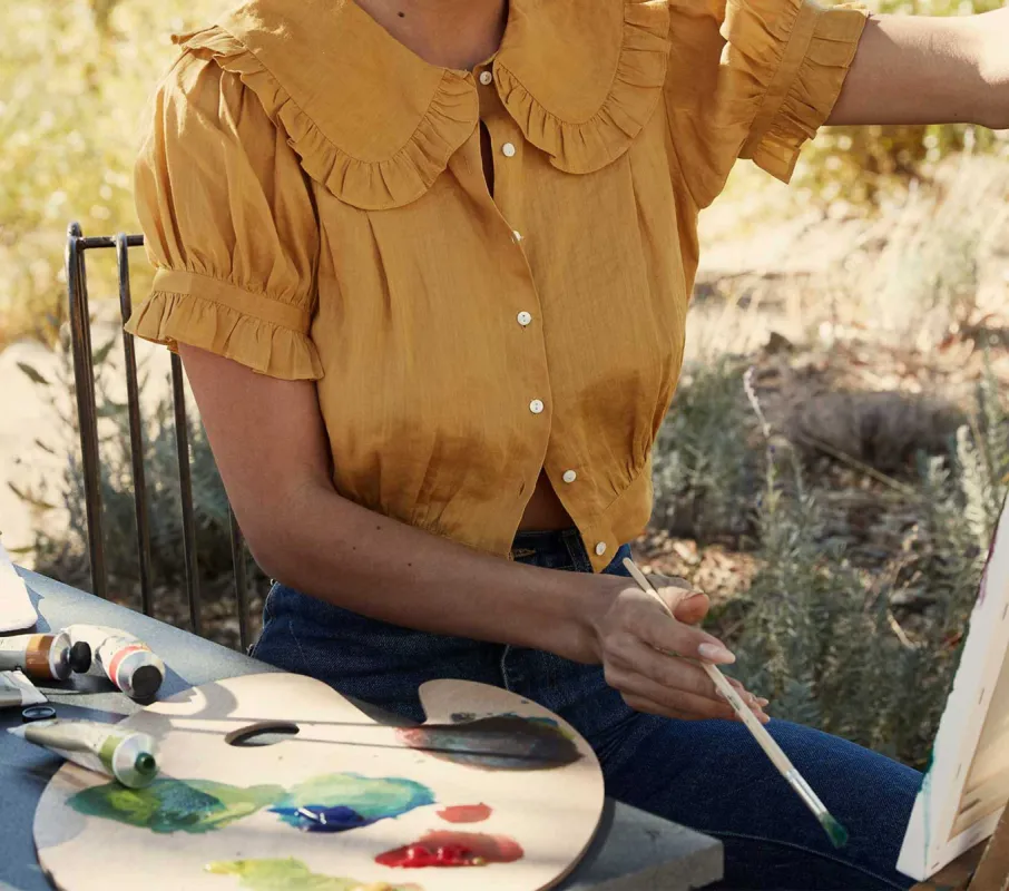 HMD -- SPARROW TOP -- SEMOLINA sold by Doen