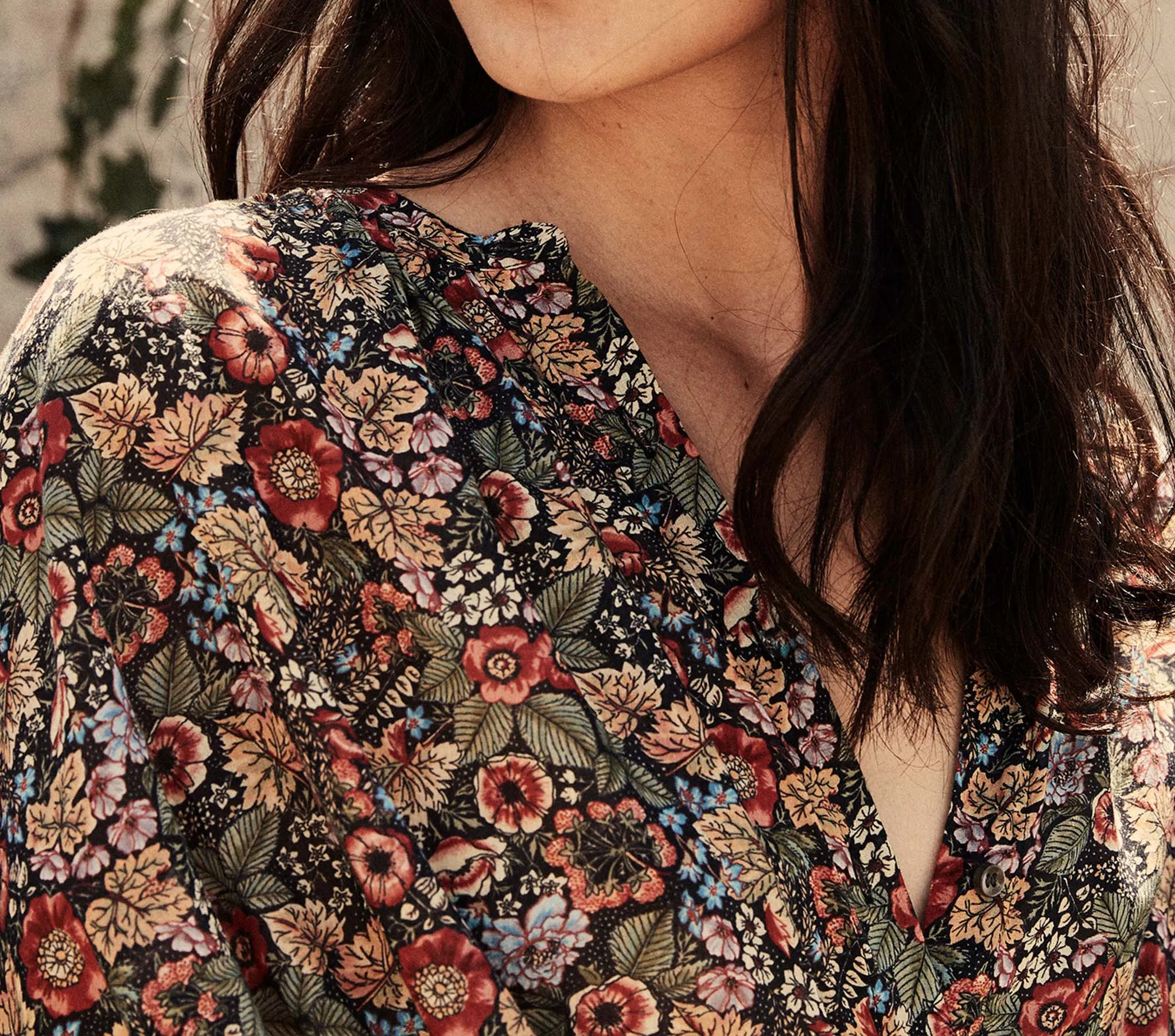 HMD -- THE JANE BLOUSE -- WILDBERRY THICKET sold by Doen product image thumbnail 3