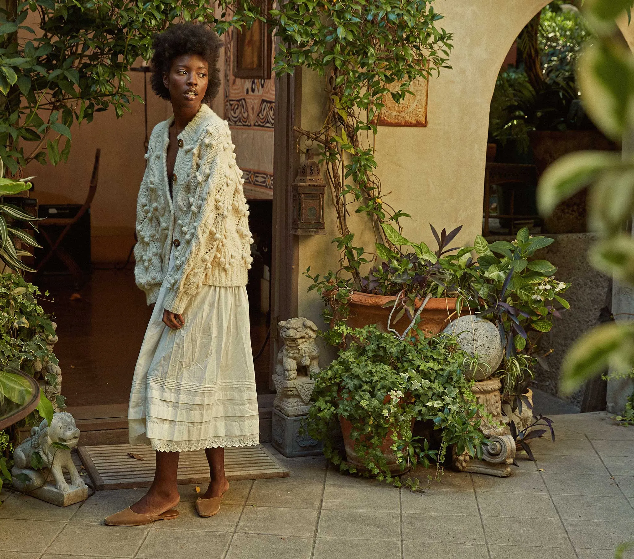 HMD -- SKYE CARDIGAN SWEATER -- CREAM sold by Doen product image thumbnail 5