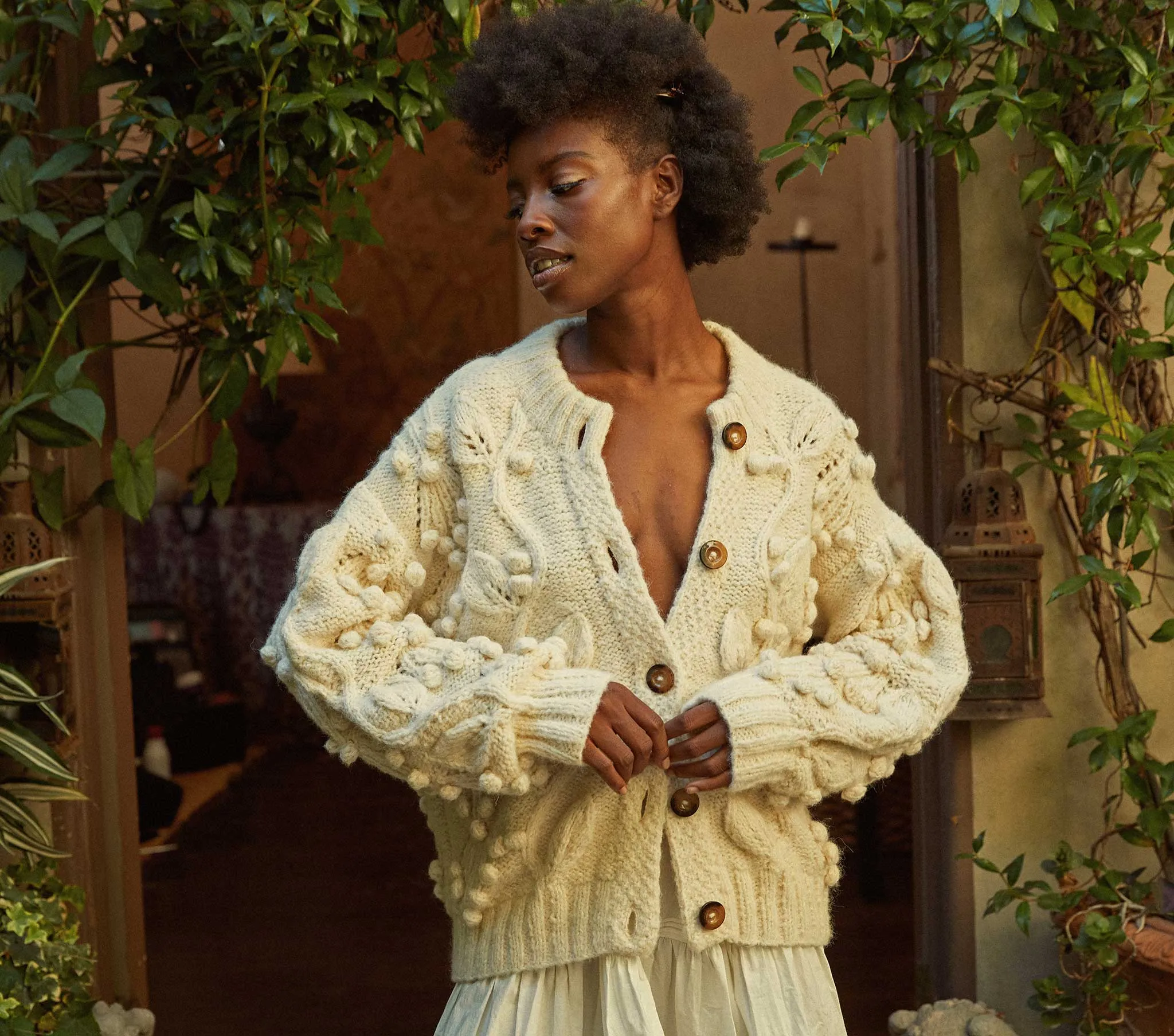 HMD -- SKYE CARDIGAN SWEATER -- CREAM sold by Doen product image thumbnail 3