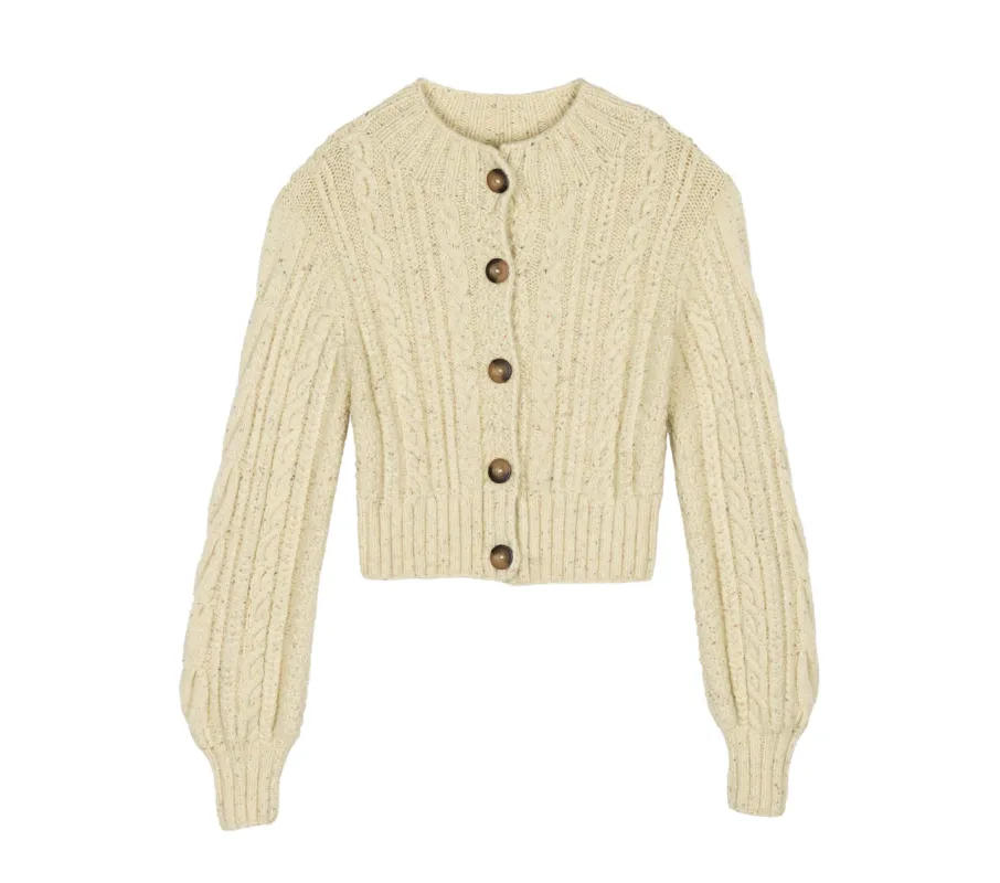 HMD -- CARDIFF CARDIGAN SWEATER -- CREAM sold by Doen