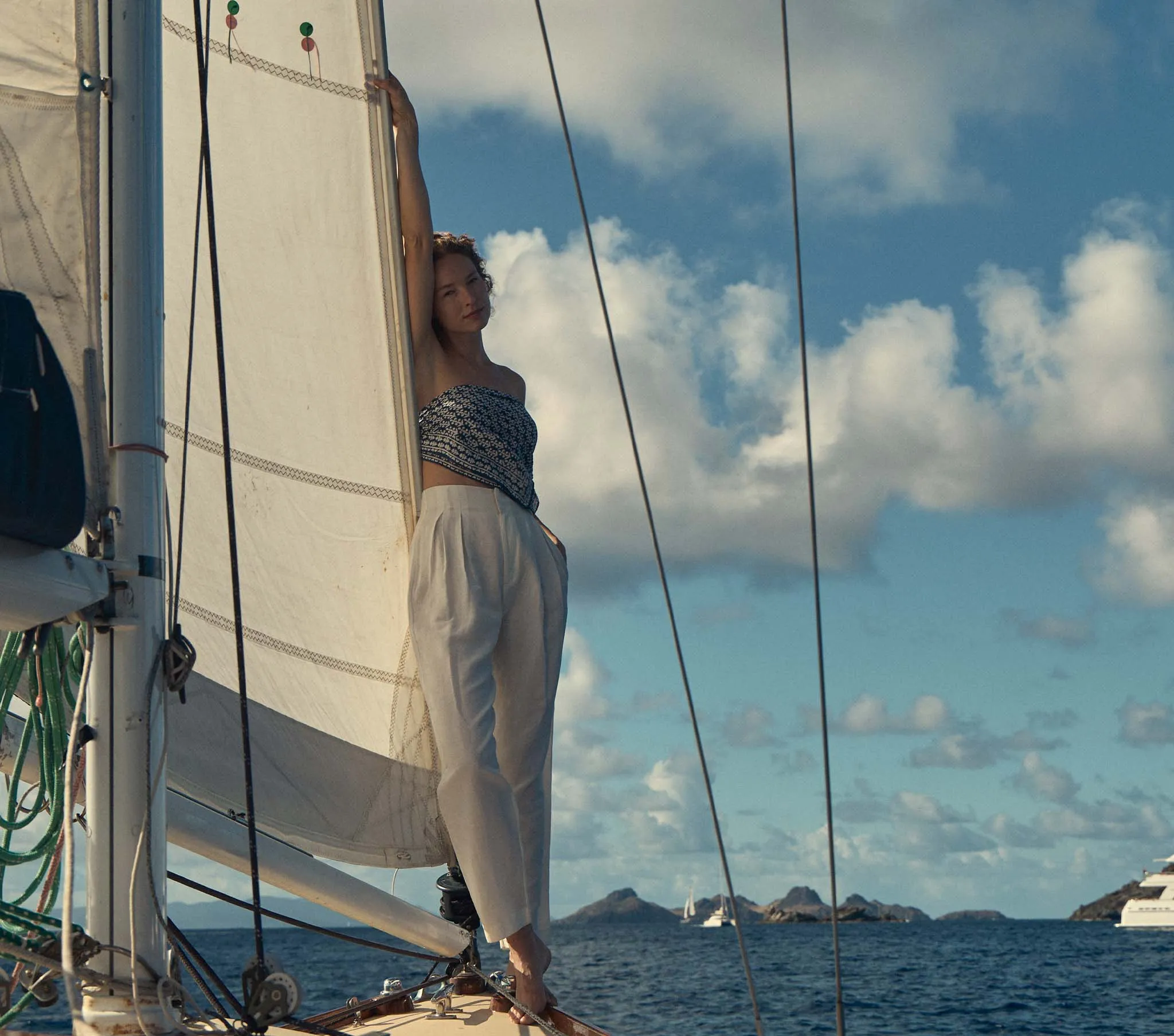 HMD -- PENNY BANDANA -- SOLEDAD BLOOM sold by Doen product image thumbnail 3